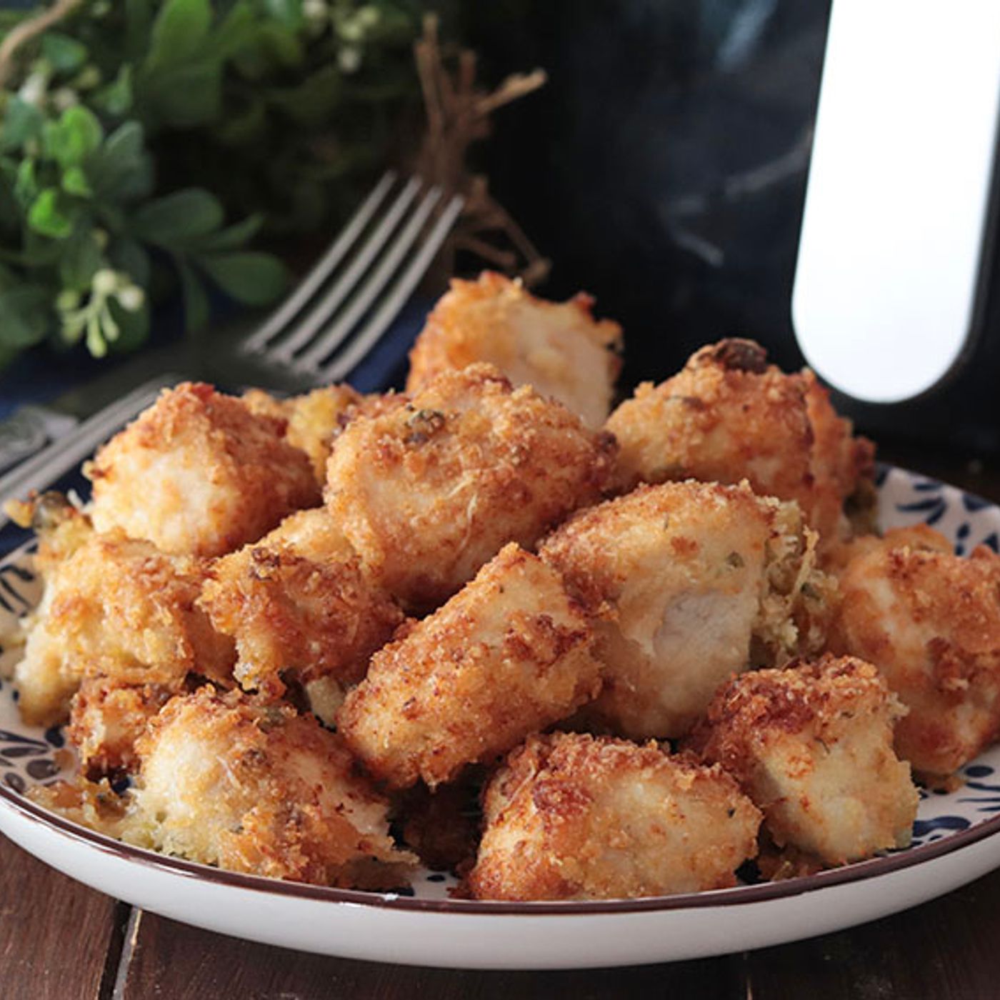 Bocconcini di pollo in friggitrice ad aria