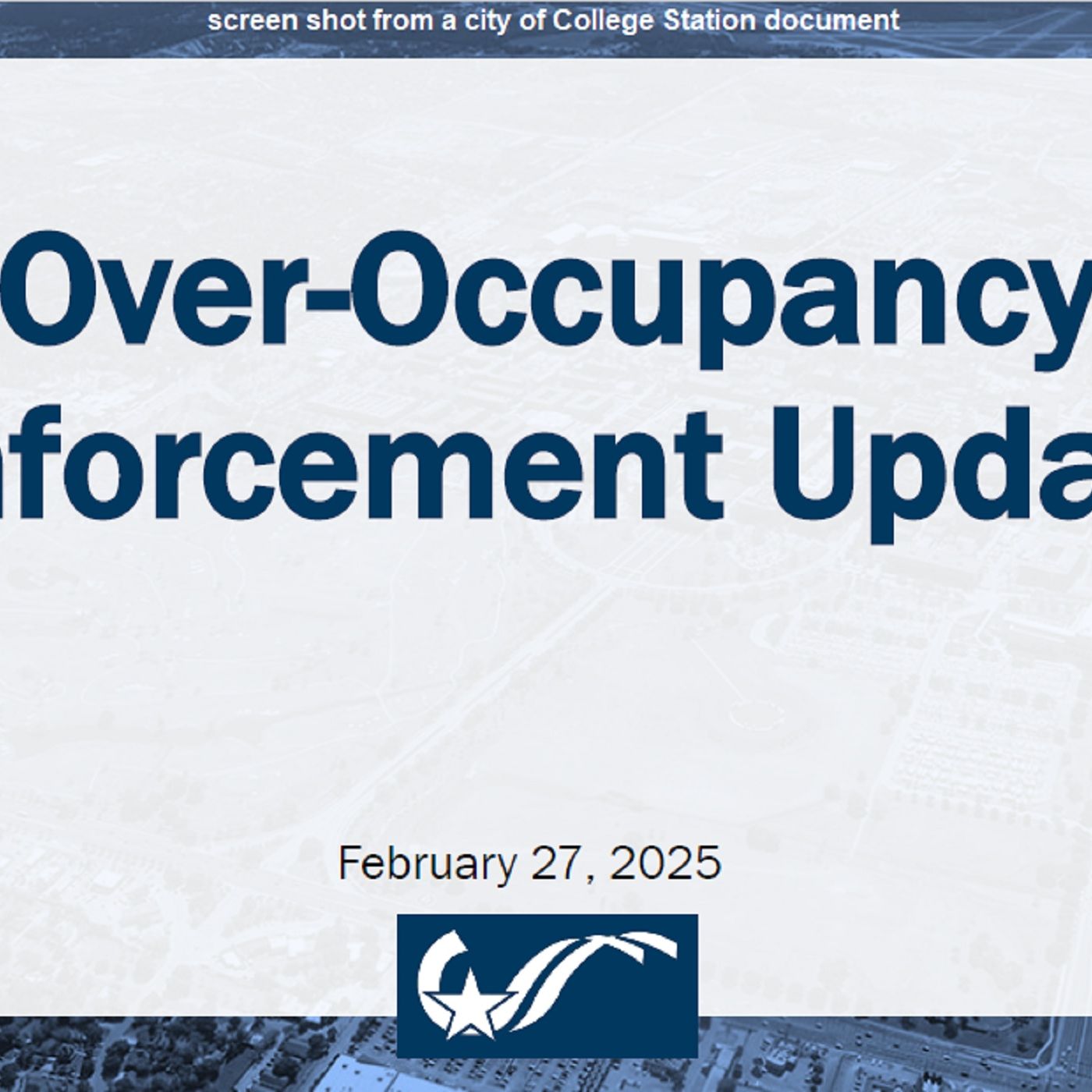 Another new College Station city council discusses rental housing overoccupancy episode artwork