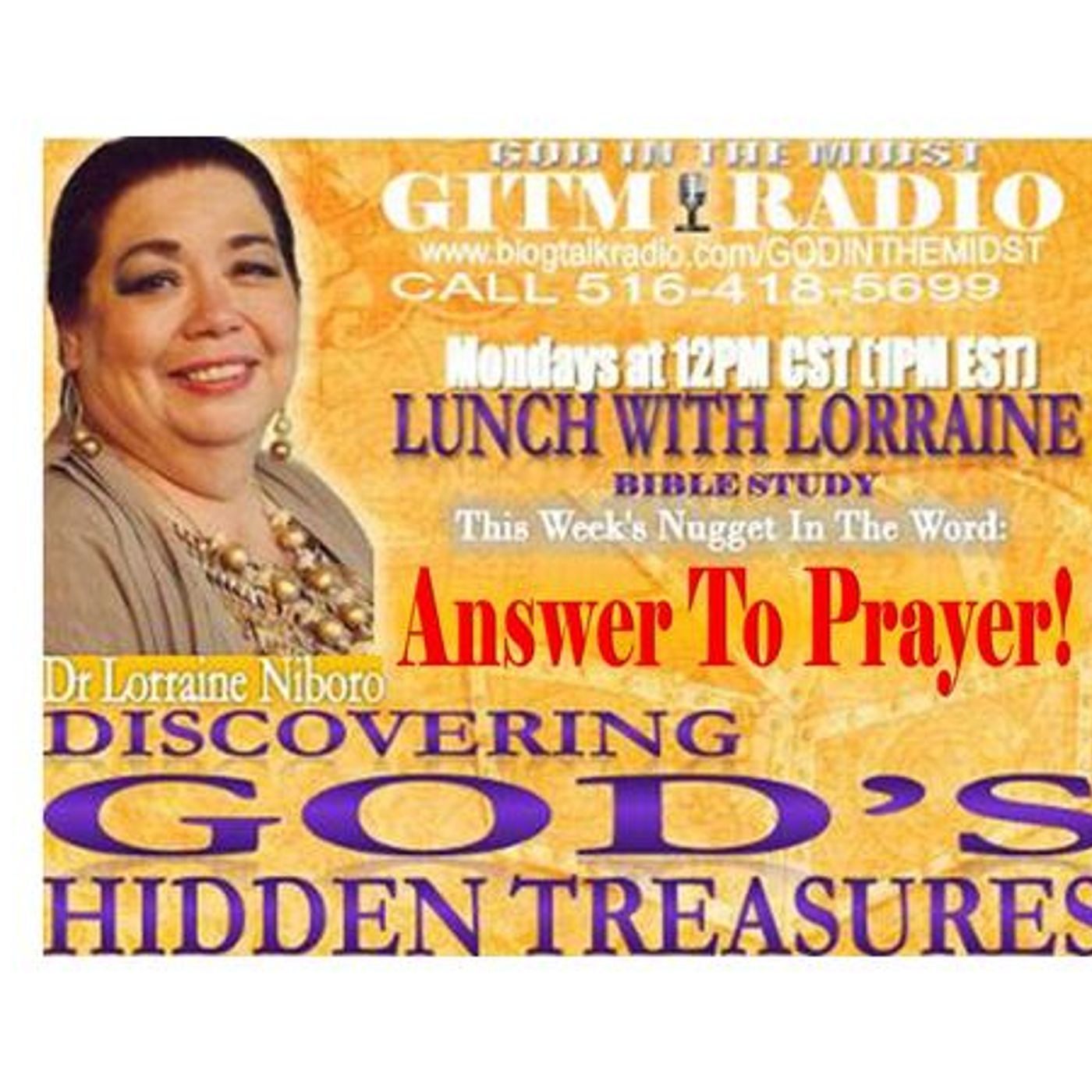 11.27.23 LunchWithLorraine Discovering God's HiddenTreasures:ANSWER TO PRAYER episode artwork