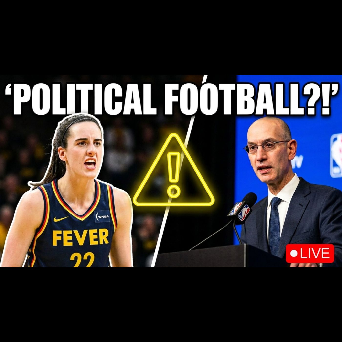 LIVE: Adam Silver EXPOSES The WNBA?! 🛑 The Real Reason Caitlin Clark Is A "Political Football"! episode artwork