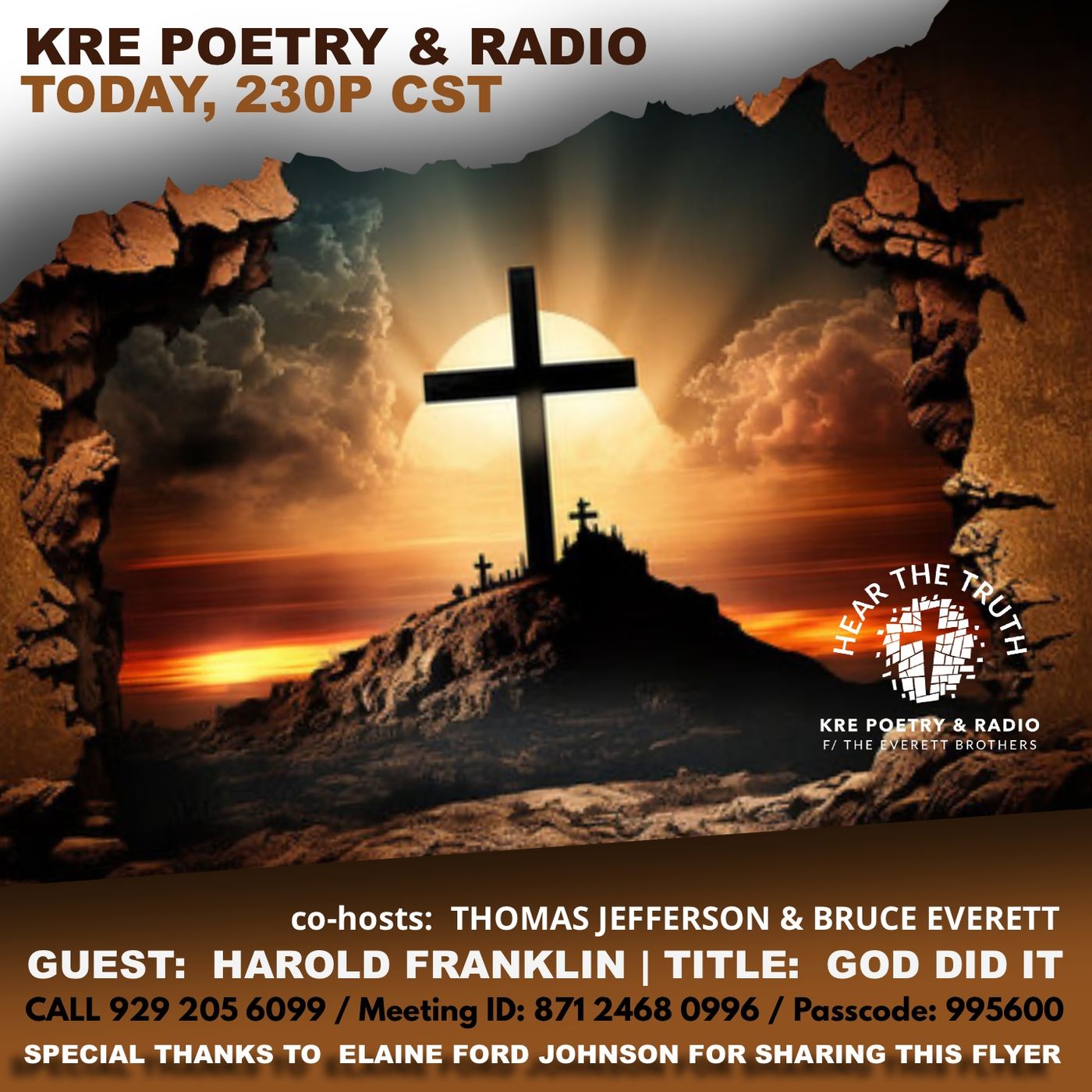 KRE POETRY AND RADIO - EP 134 - GUEST: HAROLD FRANKLIN