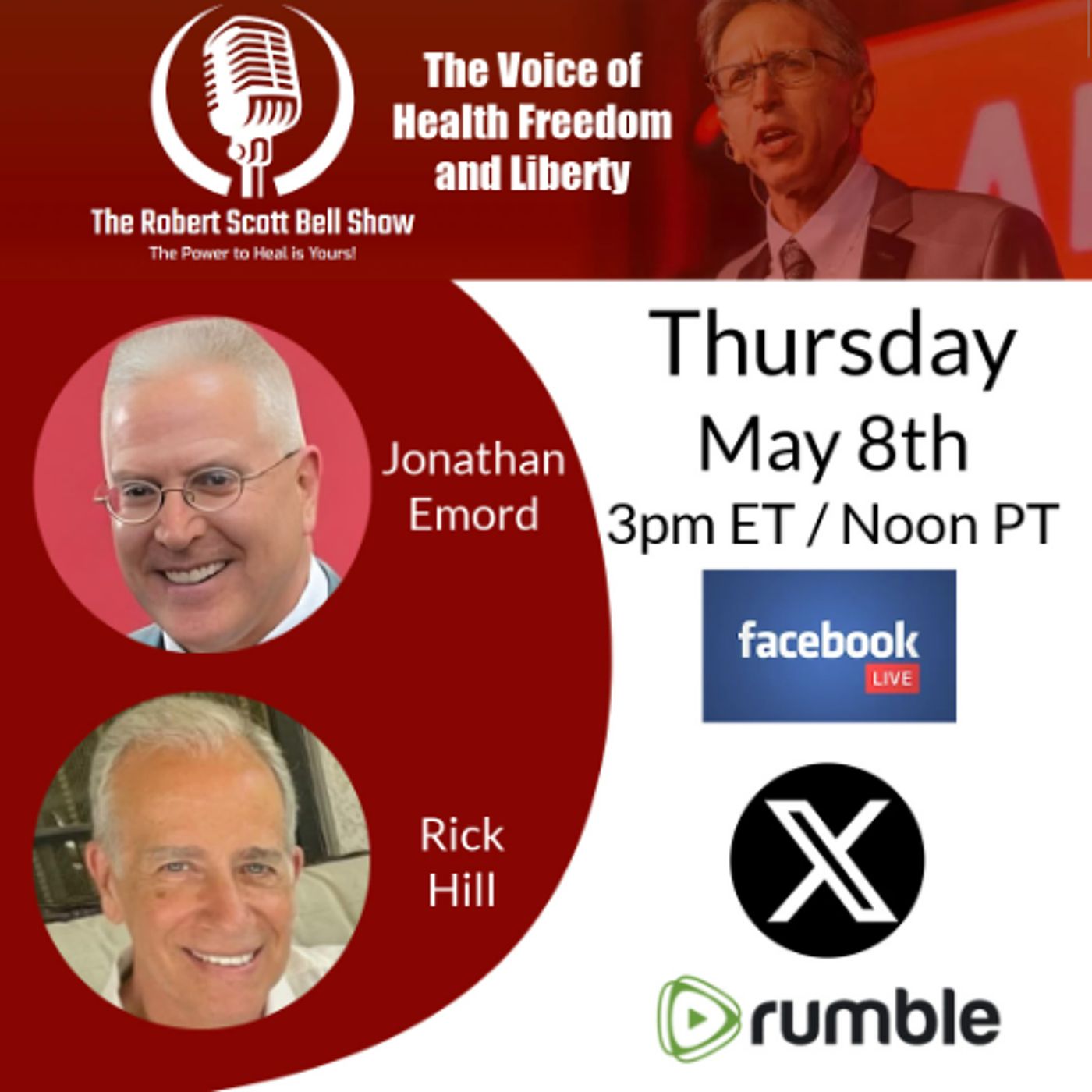 Jonathan Emord, Trump Taps Casey Means, Supplement Smear Debunked, Rick Hill, 50 Year Cancer Survivor - The RSB Show 5-8-25 episode artwork