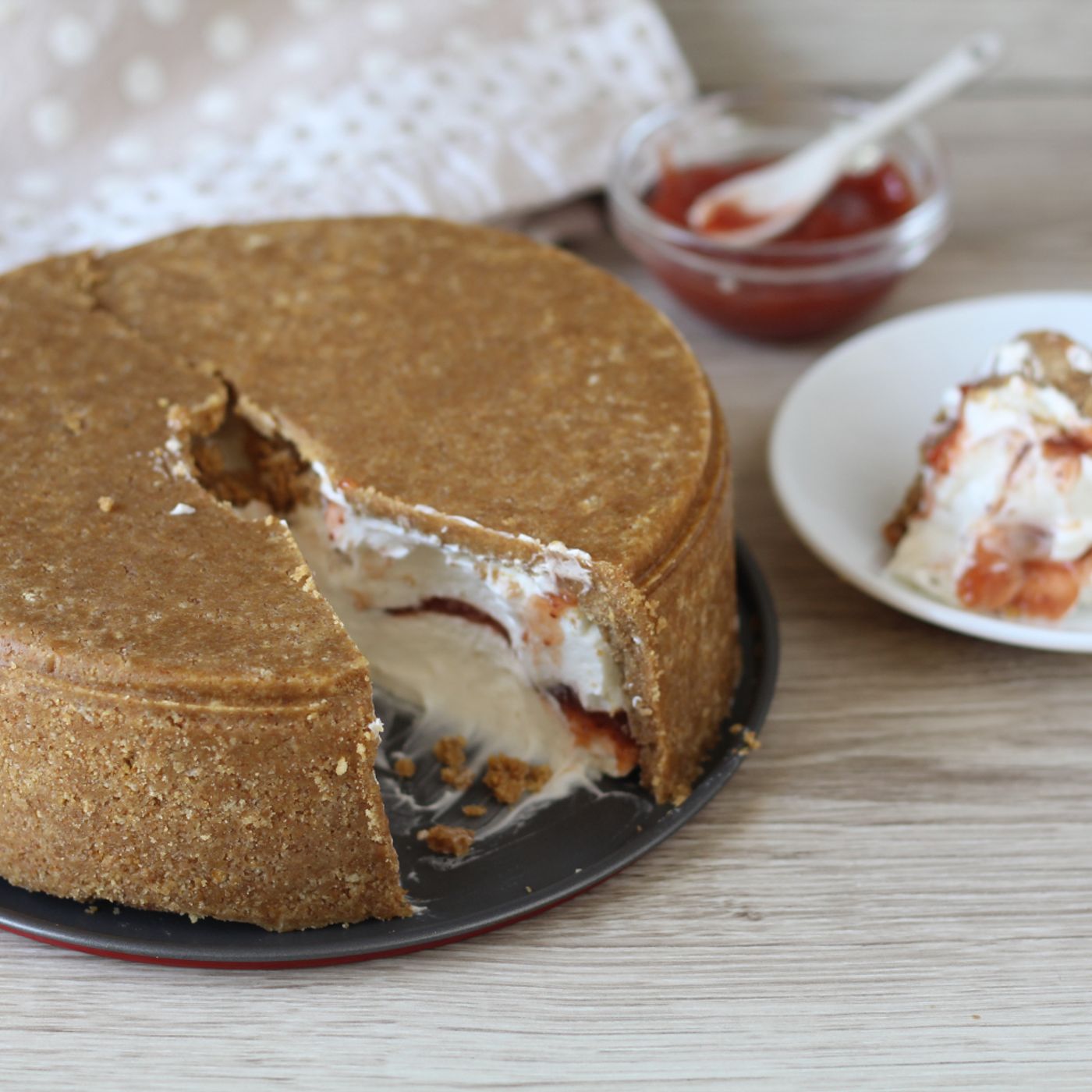 Cheesecake fredda capovolta