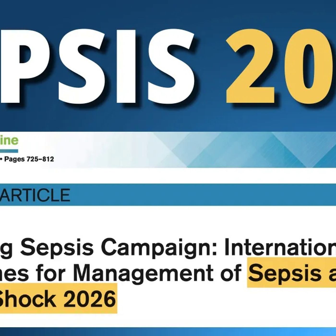 Surviving Sepsis 2026 #AlDíaConLasGuías