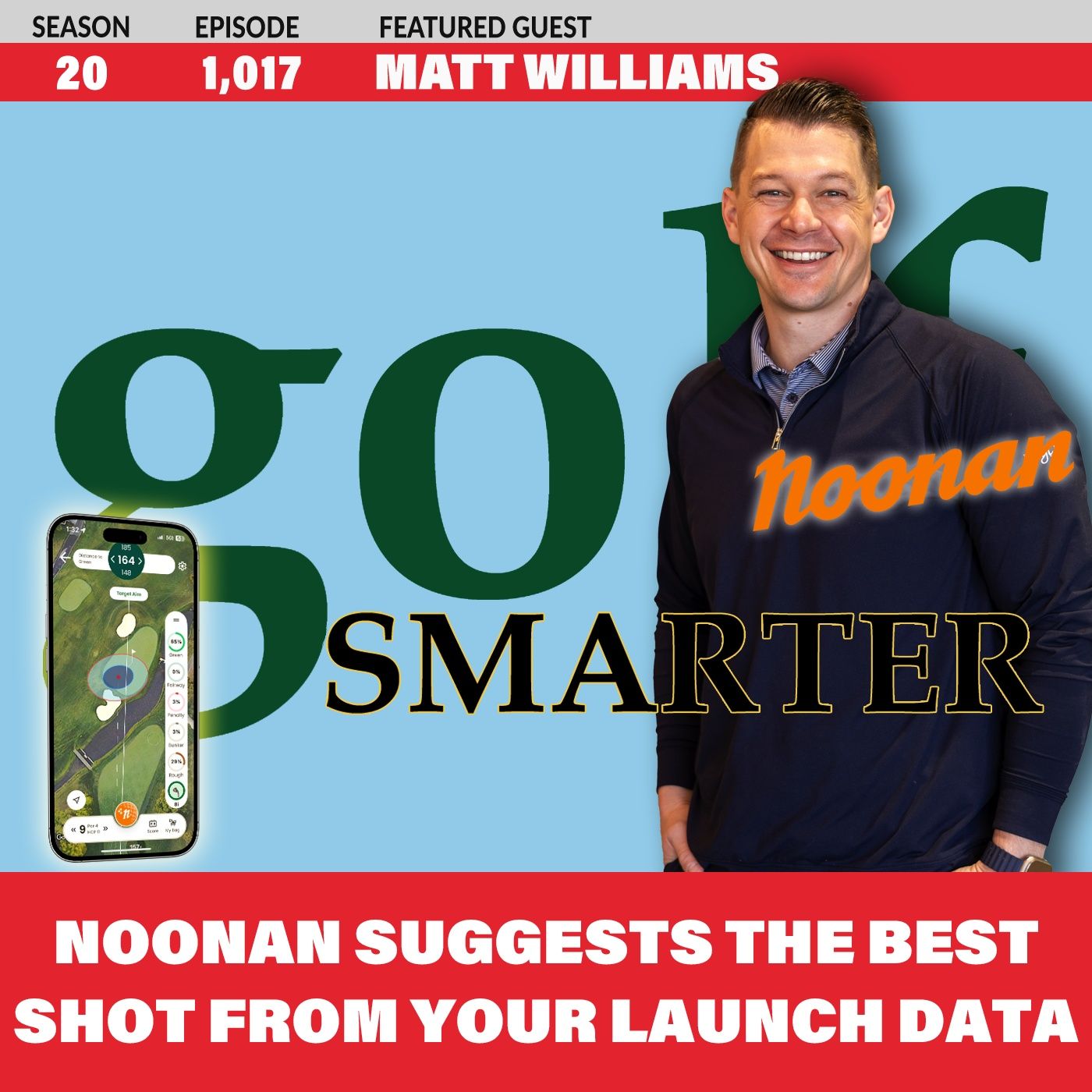 Noonan Caddie App reads your launch Monitor Data to Suggest Your Next Best Shot