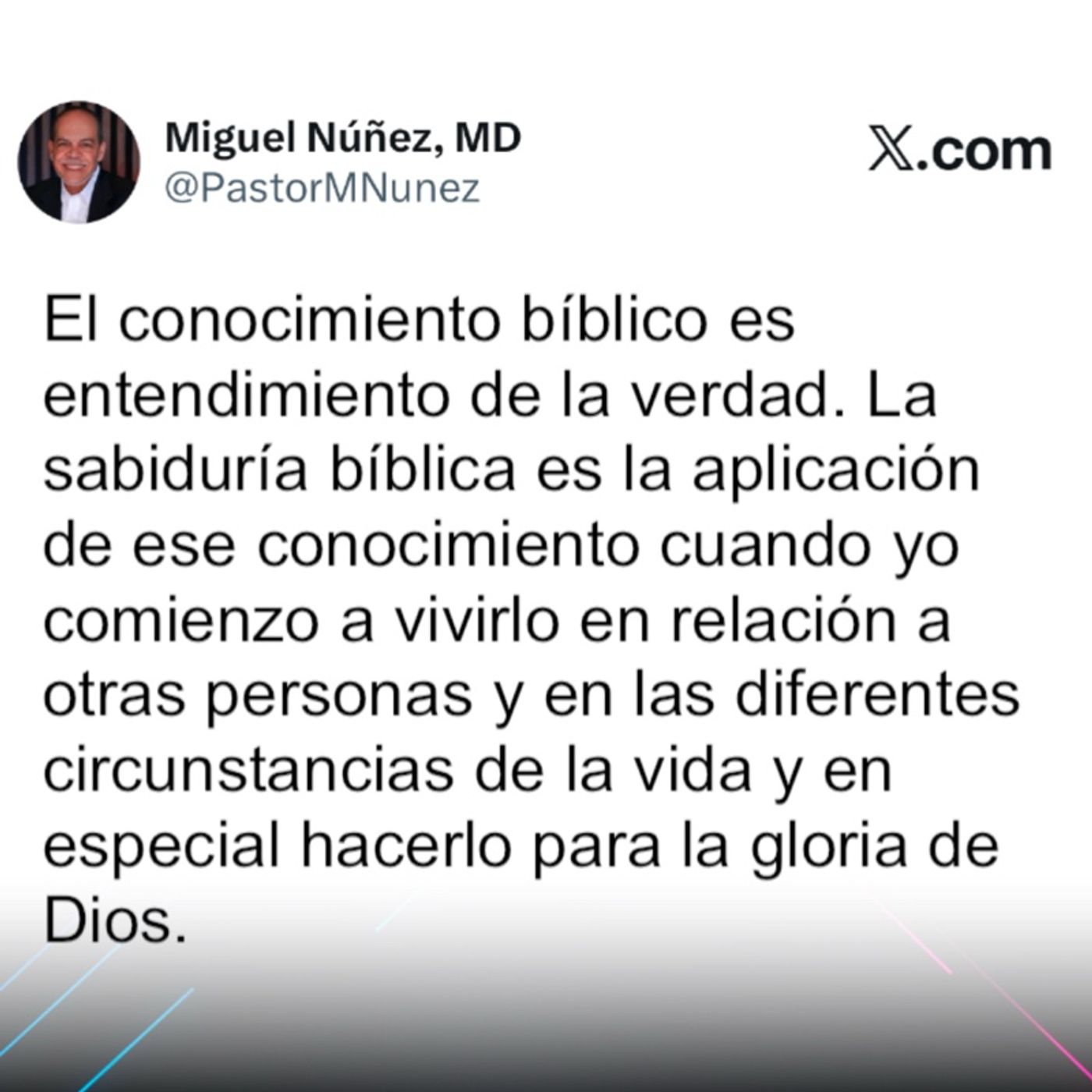 El Post de la Hora | Miguel Núñez «La sabiduría bíblica es la aplicación del conocimiento» episode artwork
