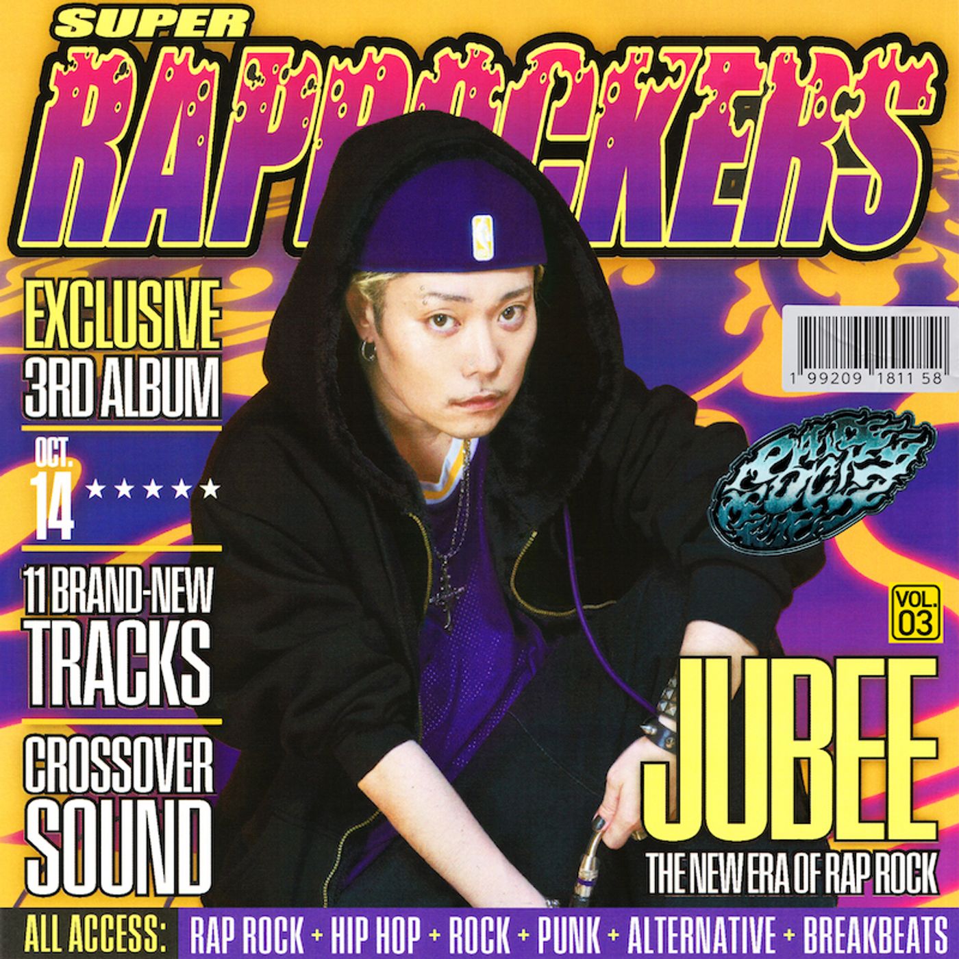 JUBEE、3rdアルバム『SUPER RAP ROCKERS』リリース日決定　ジャケットアートワークも公開 episode artwork