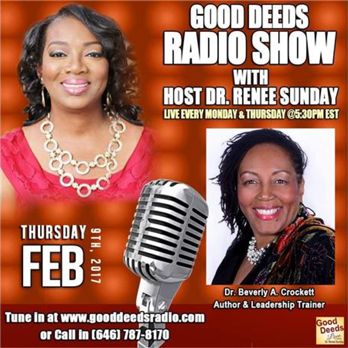 Dr. Beverly A. Crockett - Author & Leadership Trainer shares on Good Deeds Radio episode artwork