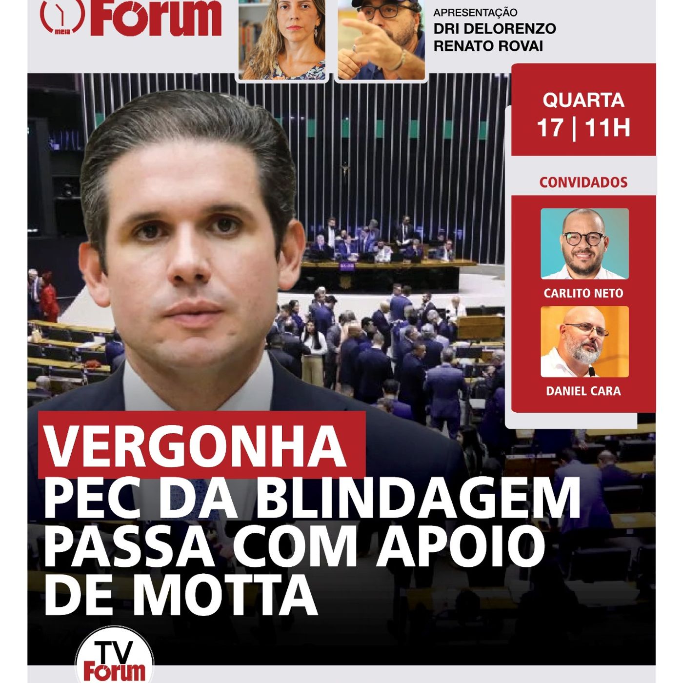 PEC da Blindagem com apoio e Motta | Bolsonaro internado | Bia Kicis humilhada por Sâmia Bomfim