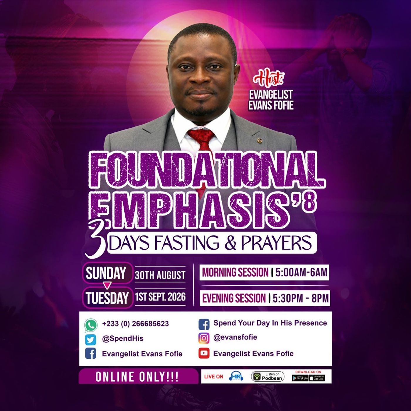 DAY 2 MORNING SESSION OF 3DAYS FASTING AND PRAYERS SERVICE ( FE 8) MON 31 08 2026 episode artwork