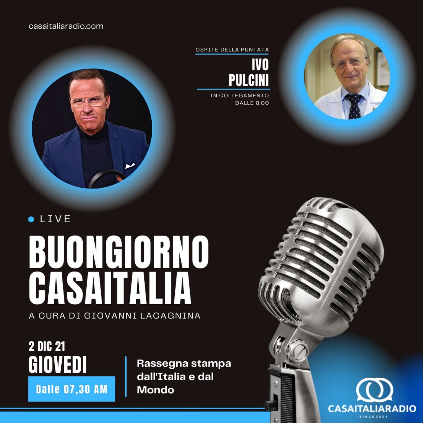 Intervista con il Prof. Ivo Pulcini - BUONGIORNO CASA ITALIA RADIO (02.12.2021) episode artwork