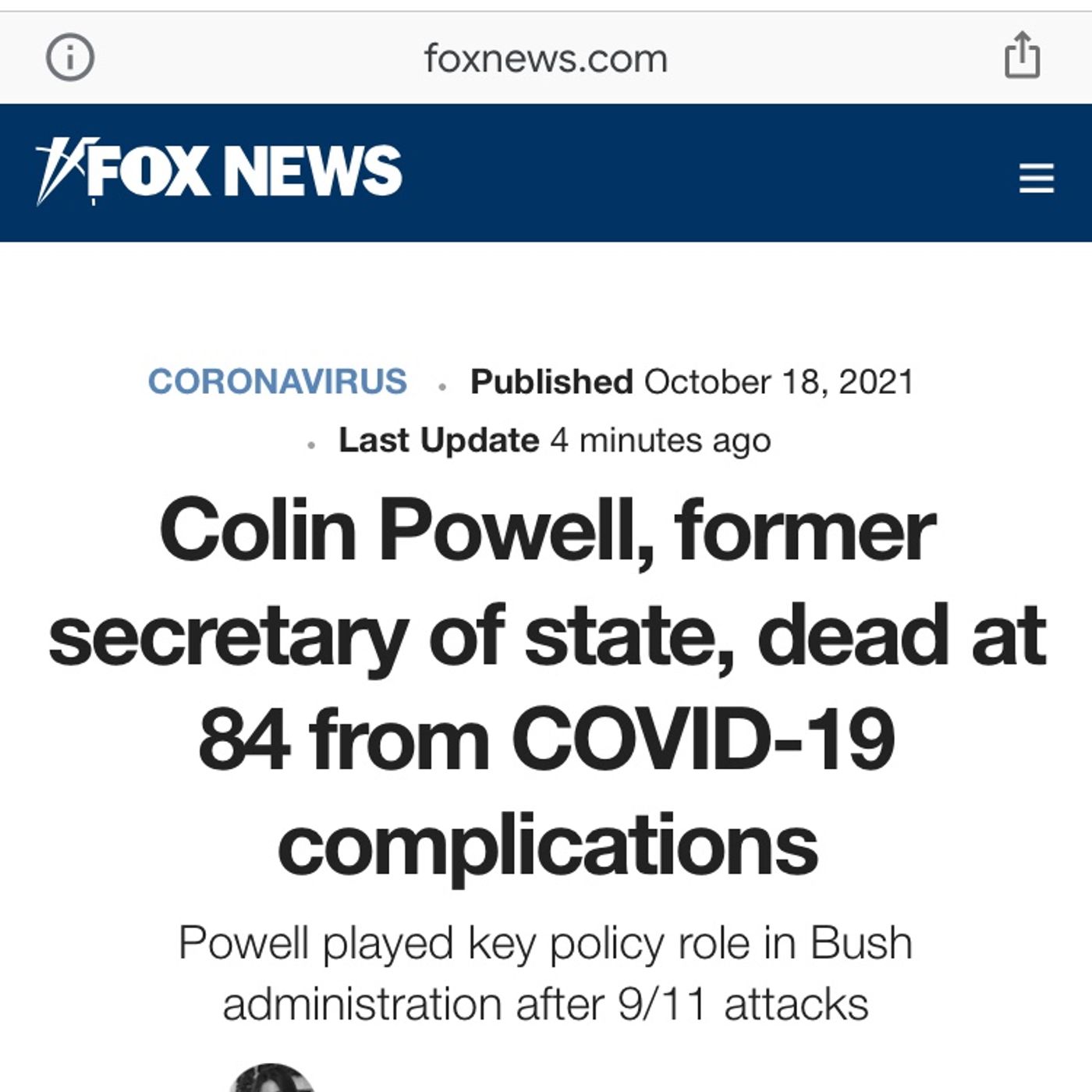 How the F••• did Colin Powell die and he was double vaccinated? episode artwork