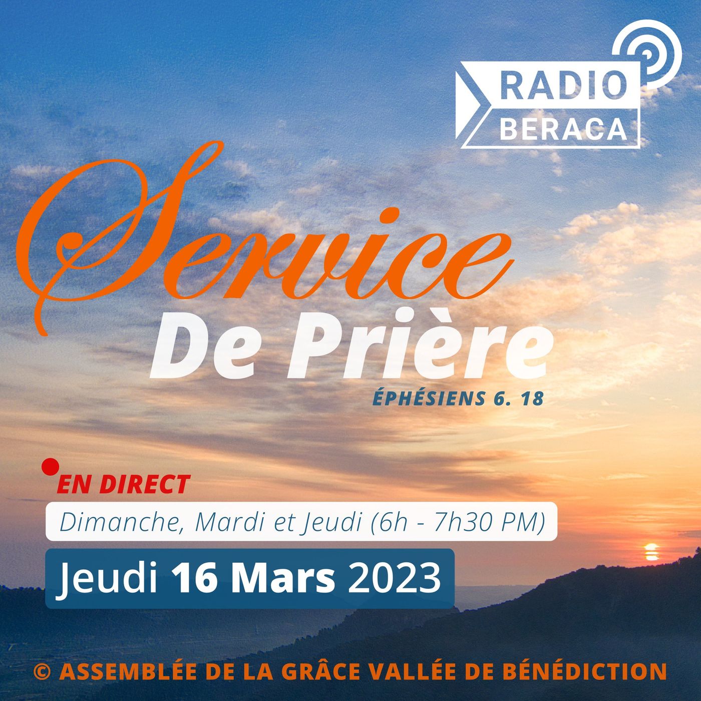 Jeudi 16 mars 2023.- Service de prière episode artwork