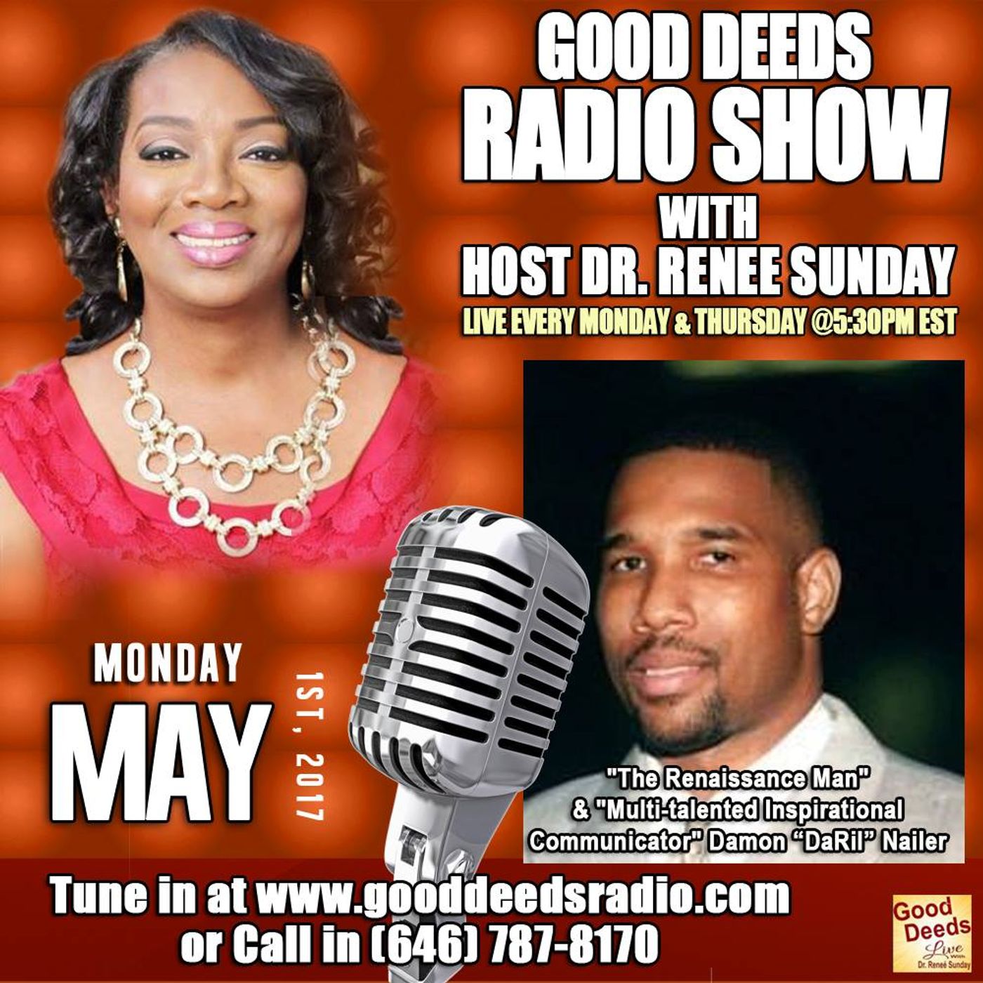 The Renaissance Man Damon Daril-Nailer shares on Good Deeds Radio Show episode artwork