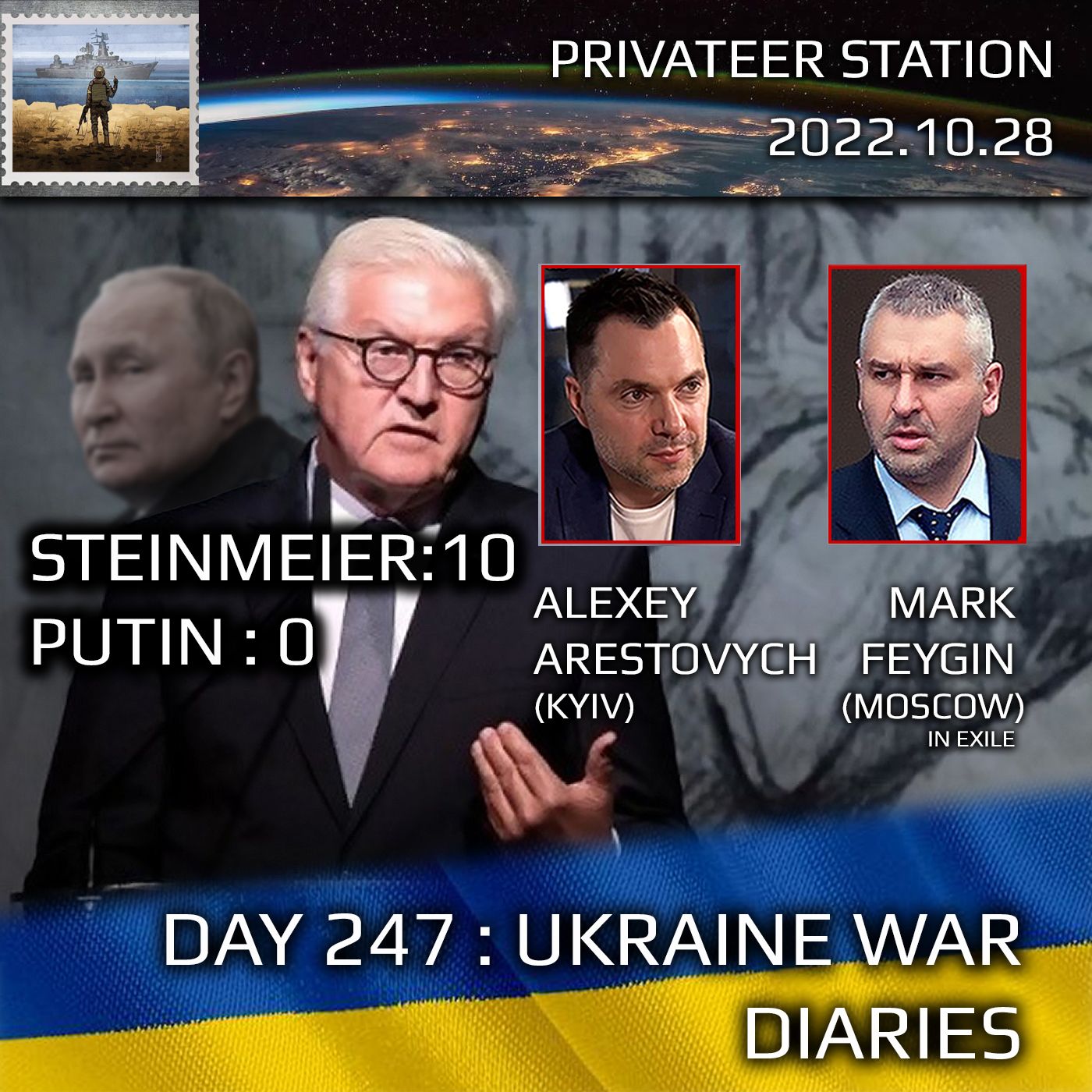 cover of episode War Day 247: Ukraine War Chronicles with Alexey Arestovych & Mark Feygin