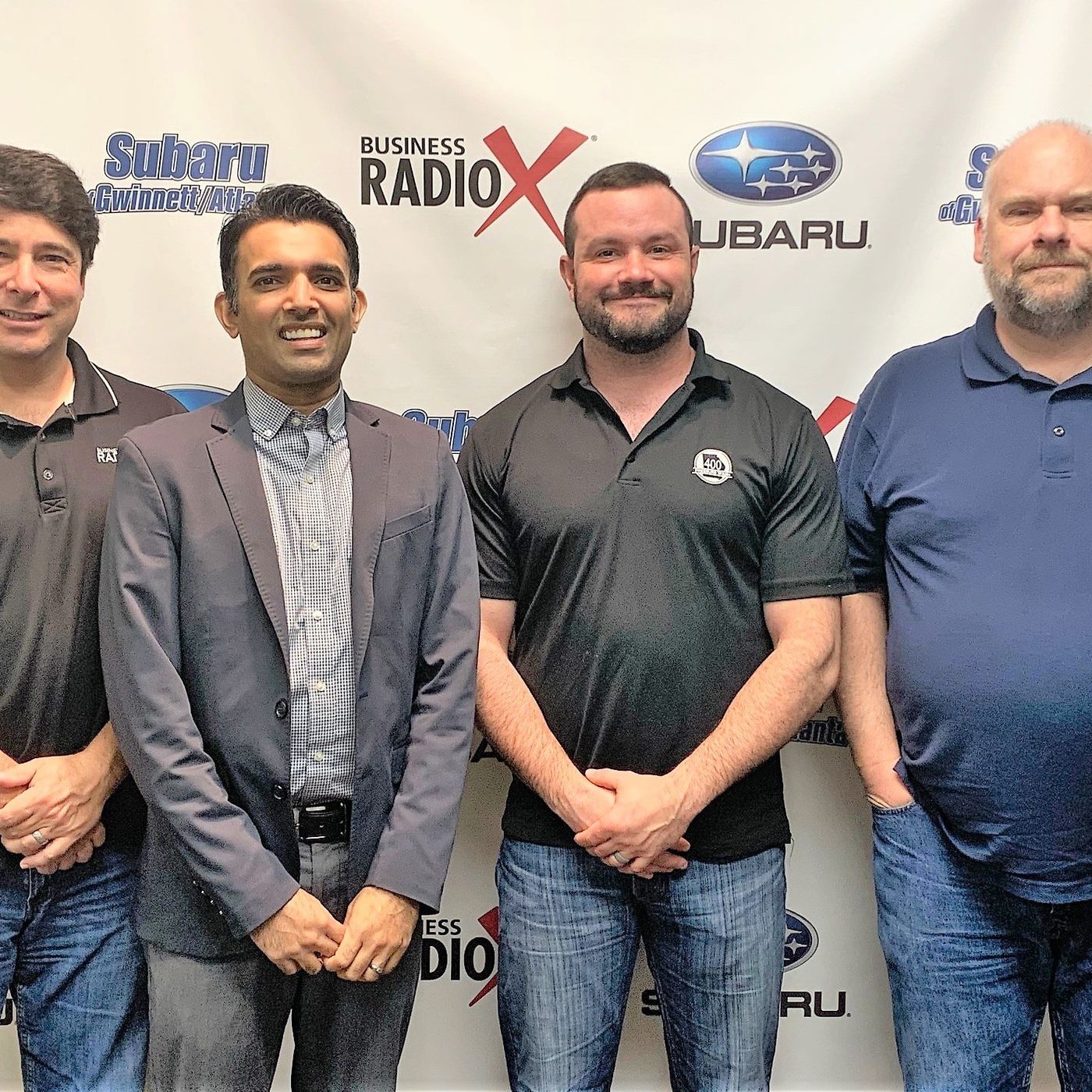 Asif Jessani with CCS: Marketing & Technology and Stephen Williams with 400 Pressure Wash episode artwork