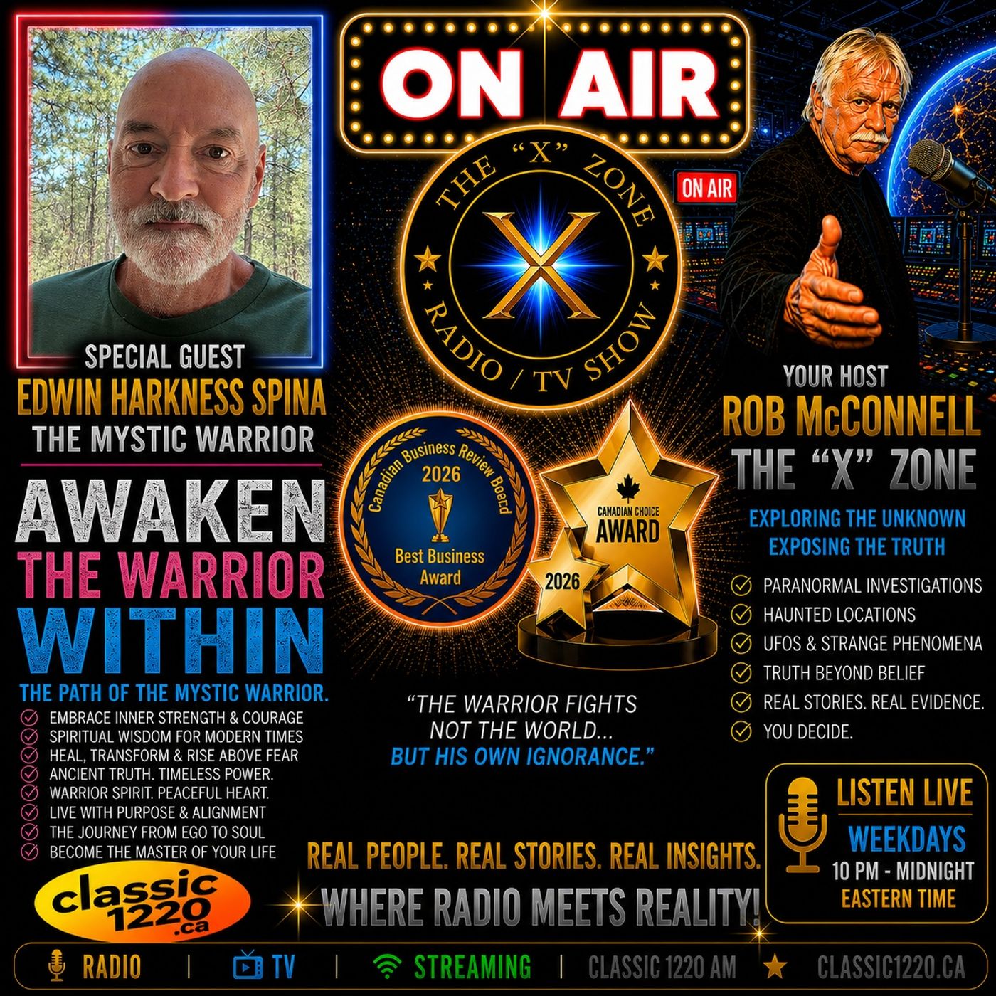Rob McConnell Interviews - EDWIN HARKNESS SPINA - The Mystic Warrior episode artwork