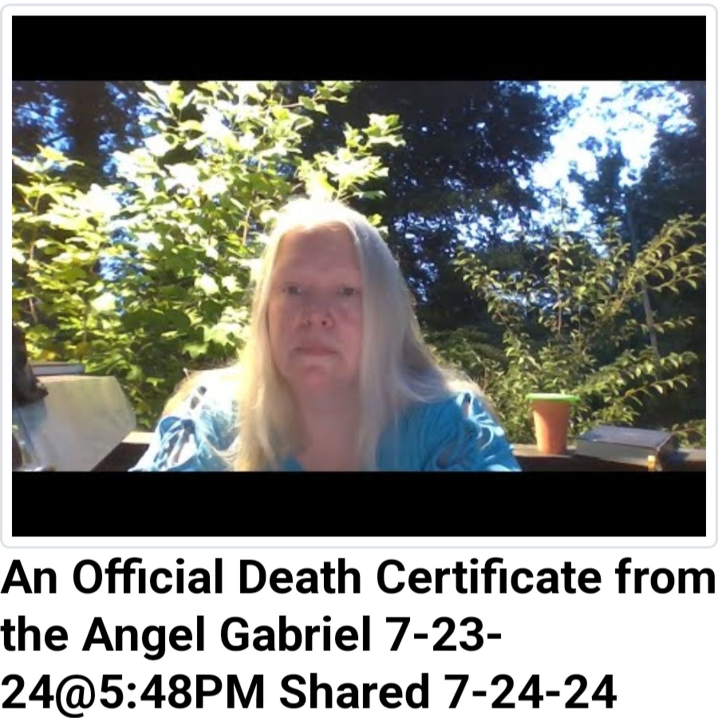 An Official Death Certificate from the Angel Gabriel 7-23-24@5:48PM Shared 7-24-24 episode artwork