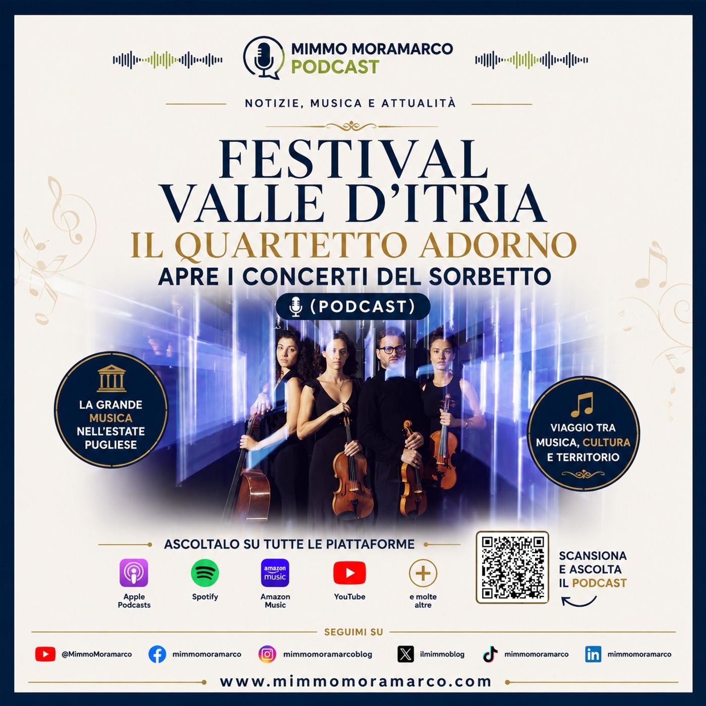 Festival Valle d'Itria, il Quartetto Adorno apre i Concerti del sorbetto episode artwork
