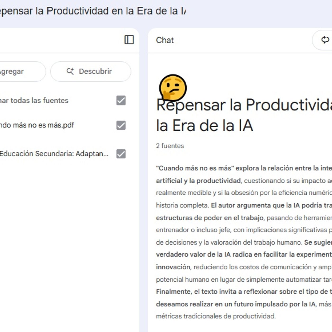 Repensar la Productividad en la Era de la IA version 2 con NBLM episode artwork
