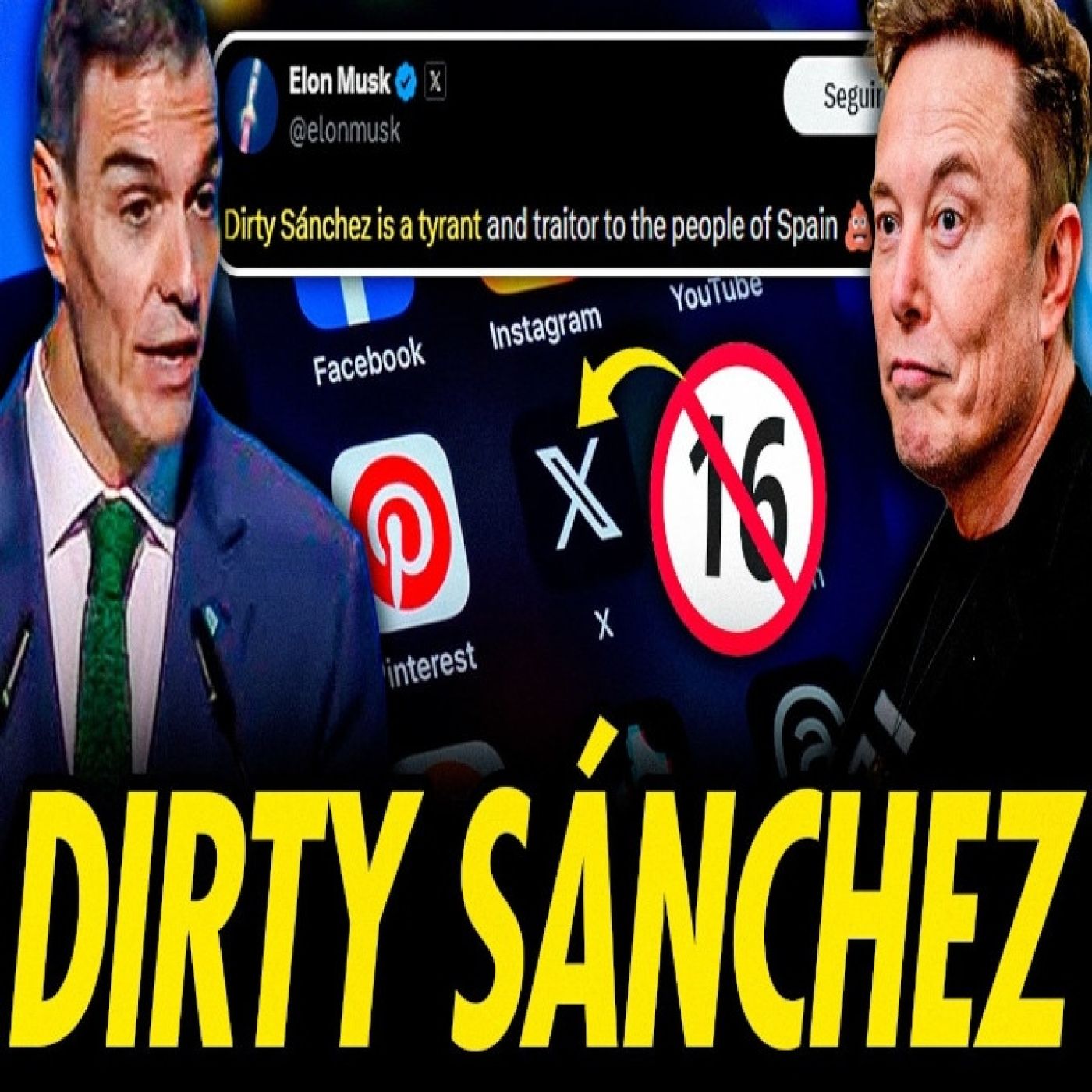 ELON MUSK VS DIRTY SÁNCHEZ. INSULTOS Y BULOS DE ELON CONTRA PEDRO SÁNCHEZ episode artwork