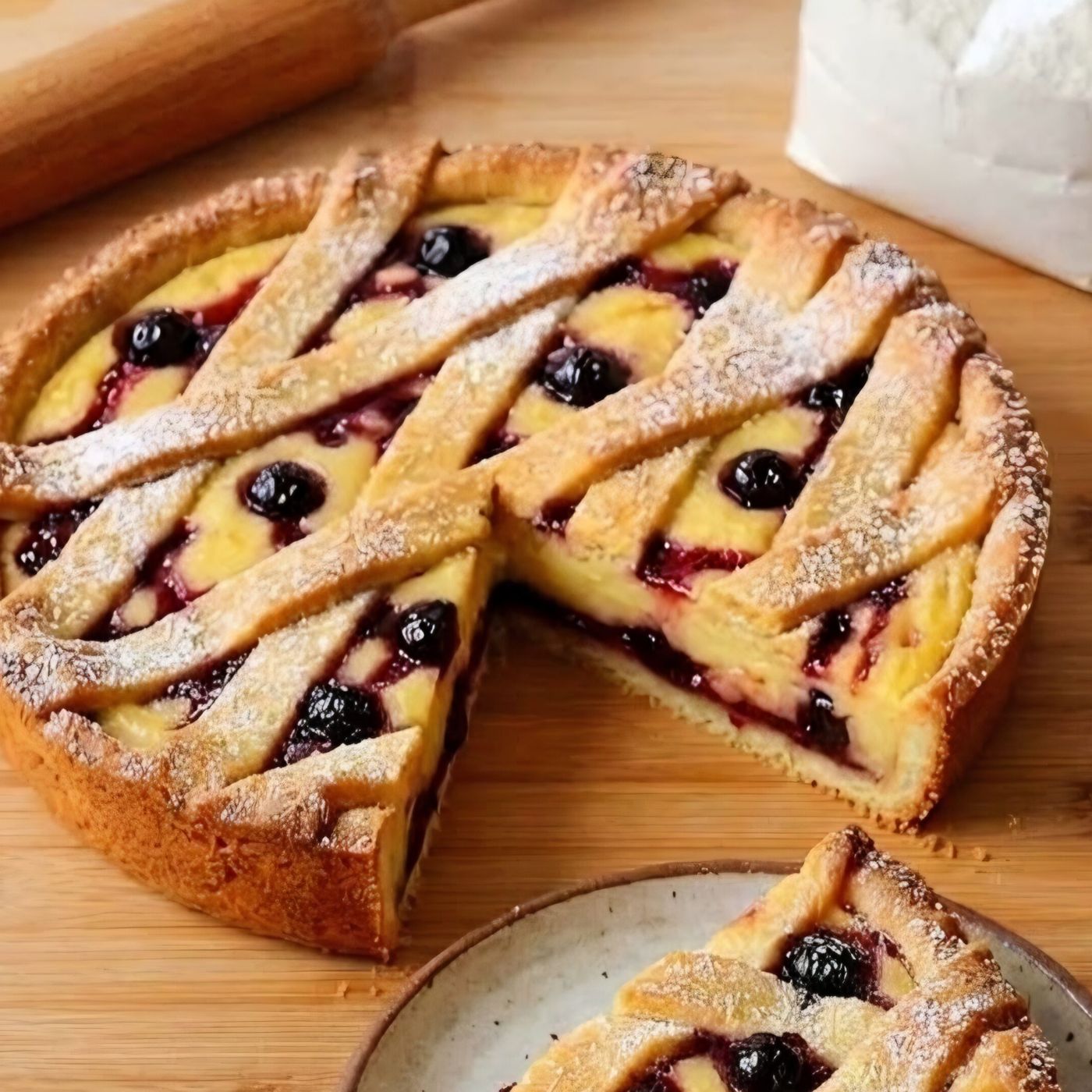 Crostata delizia pasticciotto: dolce ripieno di crema e amarene episode artwork