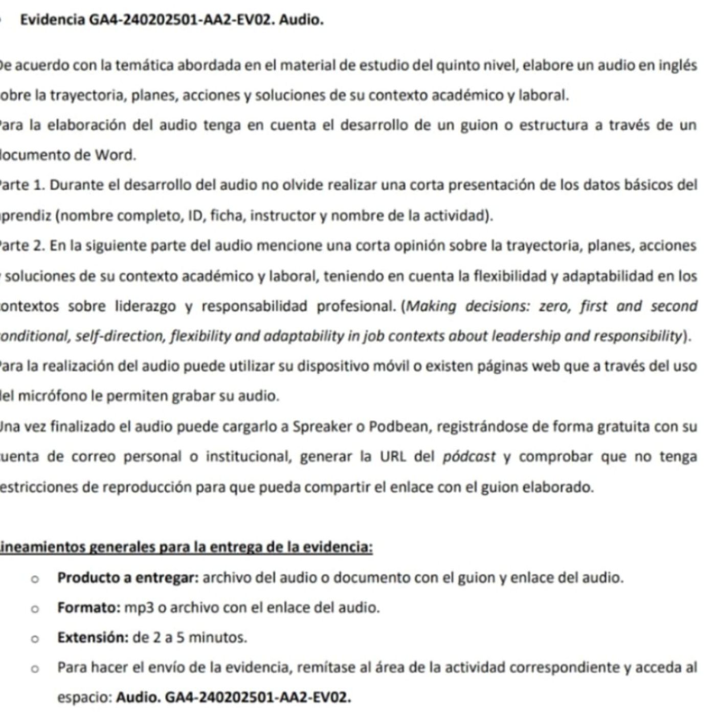 Evidencia de producto: GA4-240202501-AA2 podcast artwork