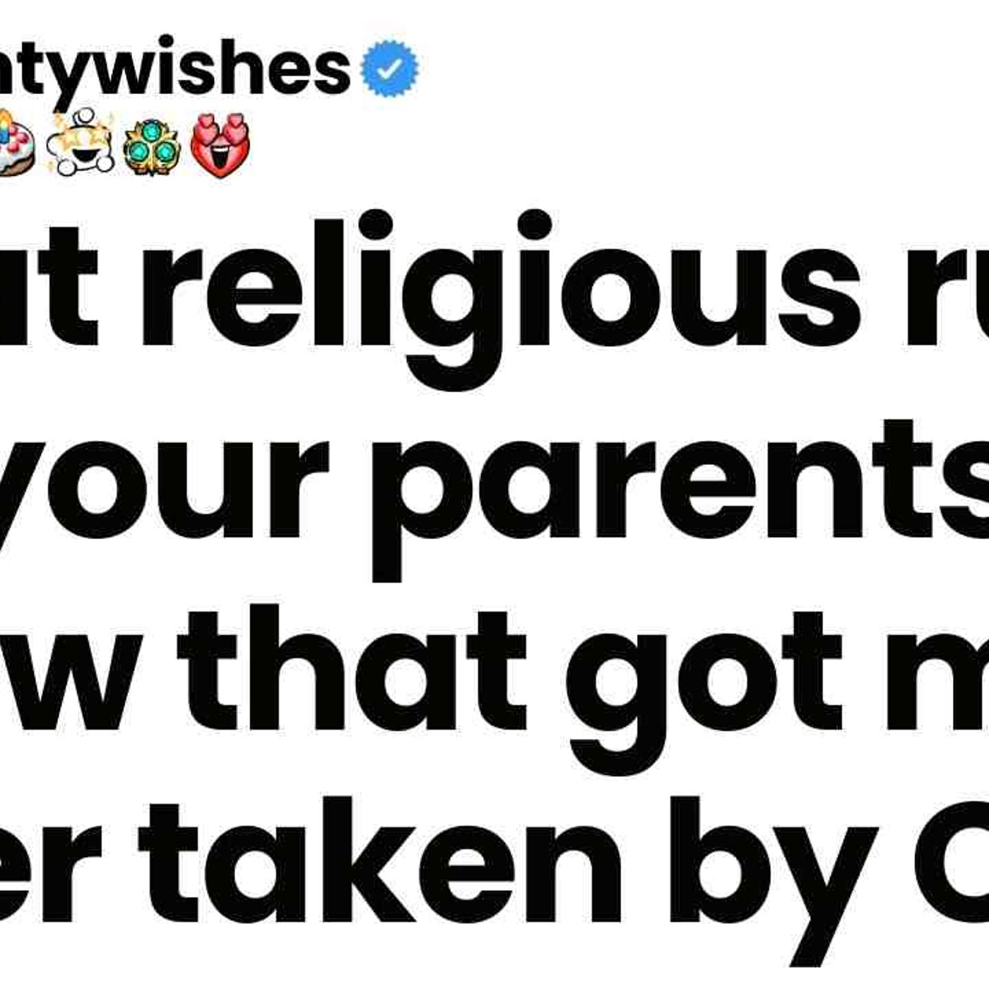 What religious rule did your parents follow that got my sister taken by CPS episode artwork