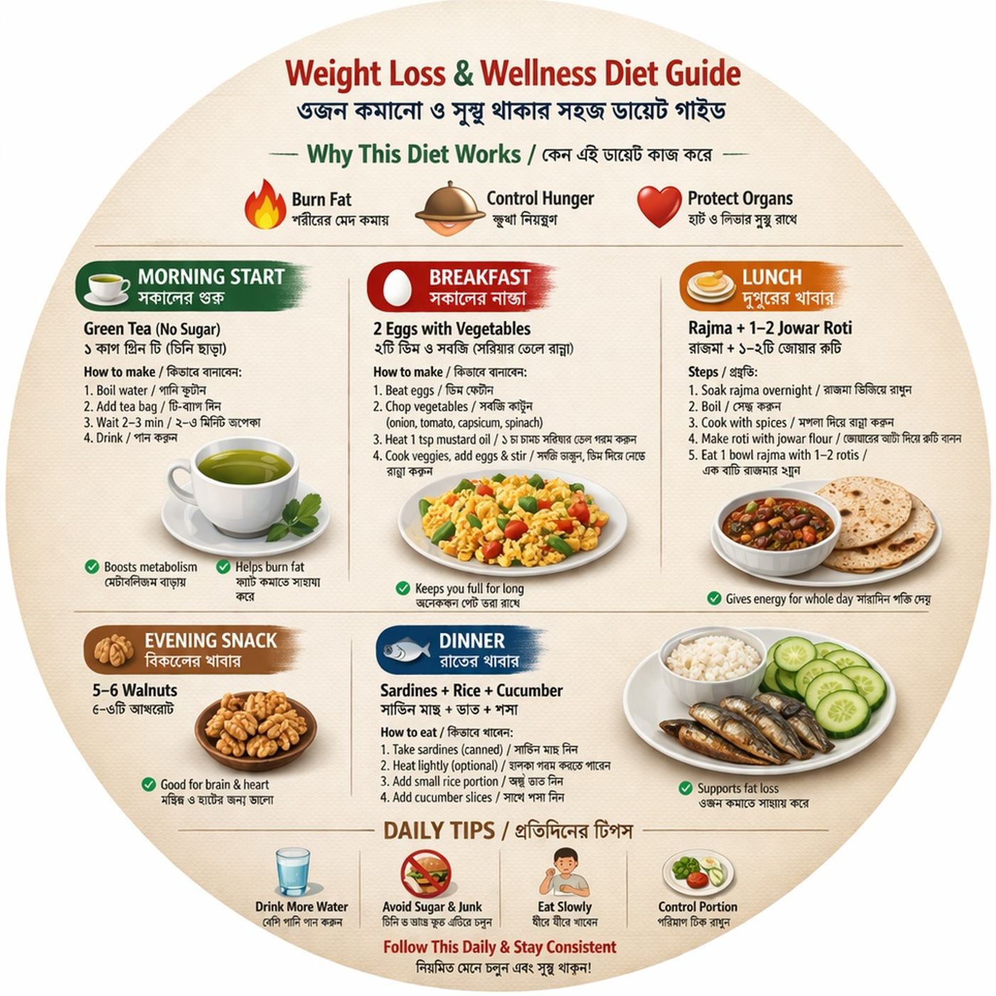 EP-243 Omega-3& visceralFat Loss Diet Plan-2 🥗🔥: Smart Weight Reduction : (ওমেগা-৩ মেদ কমানোর দৈনন্দিন খাদ্যতালিকা – স্মার্ট  ওজন কমানো | episode artwork