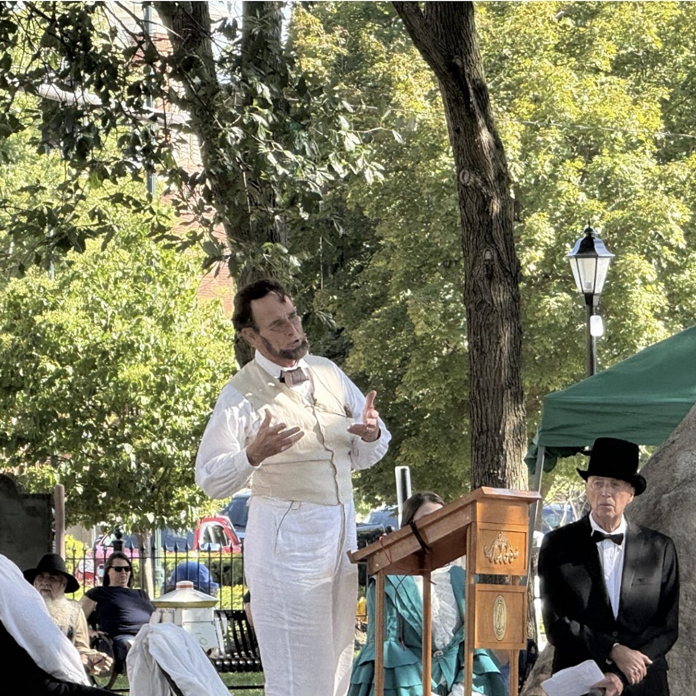 Lincoln, Douglas tussle in debate reenactment at Debate Days episode artwork