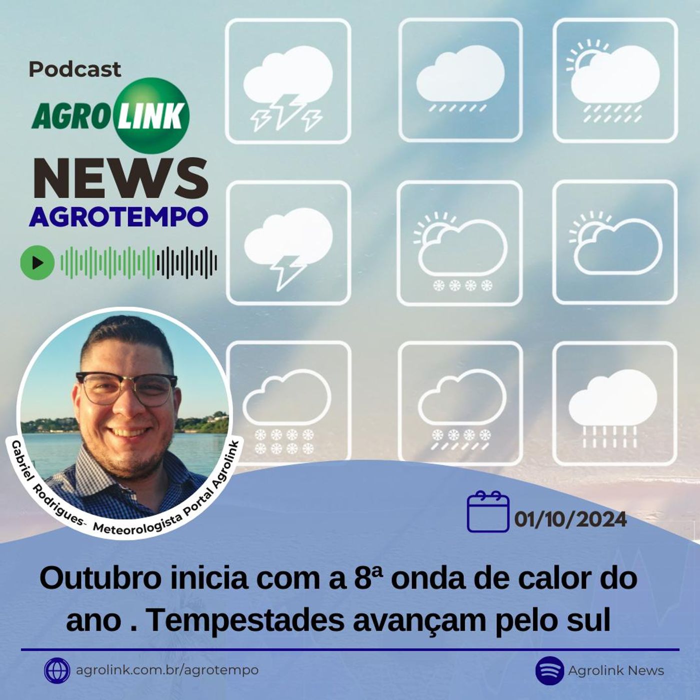 Outubro inicia com a 8ª onda de calor do ano e tempestades avançam pelo sul episode artwork
