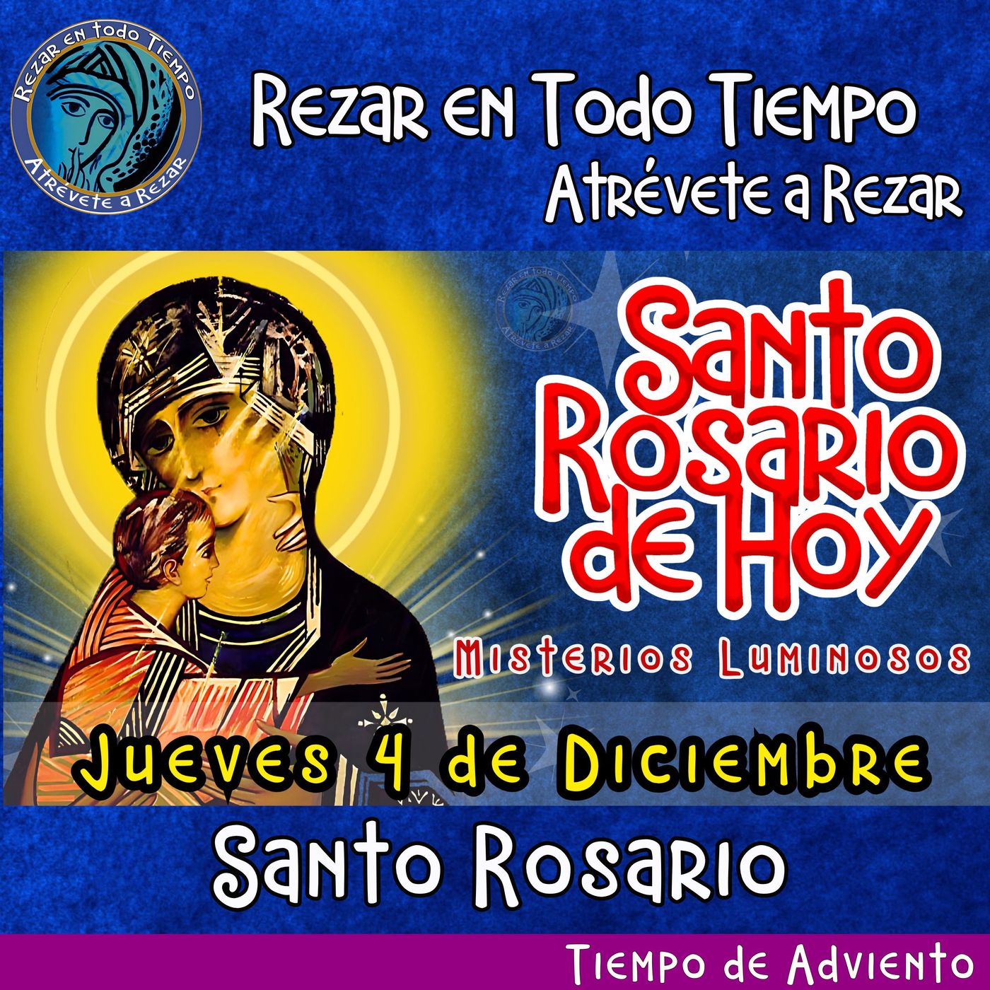 SANTO ROSARIO DE HOY. JUEVES 4 DE DICIEMBRE DEL 2025 MISTERIOS LUMINOSOS.  Rosario a la Virgen María. 🌹 episode artwork