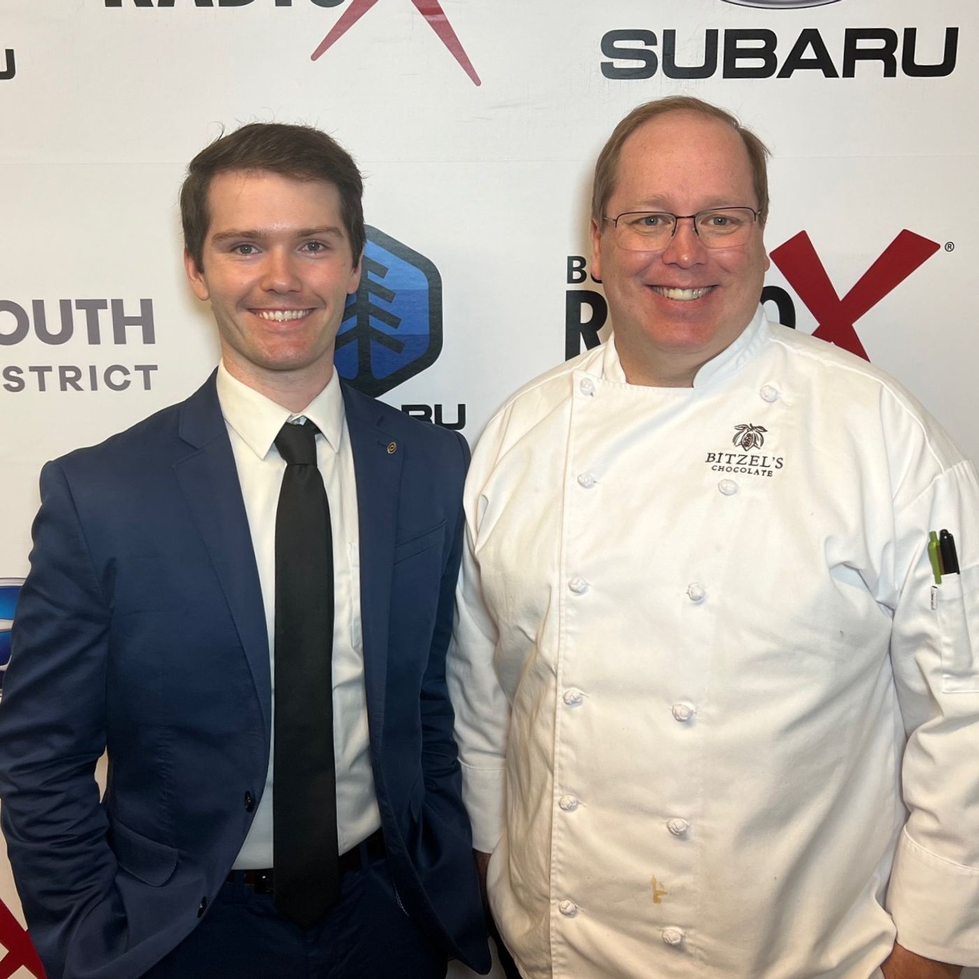 Ken Jackson with Leadership Gwinnett and Ray Bitzel with Bitzel's Chocolate