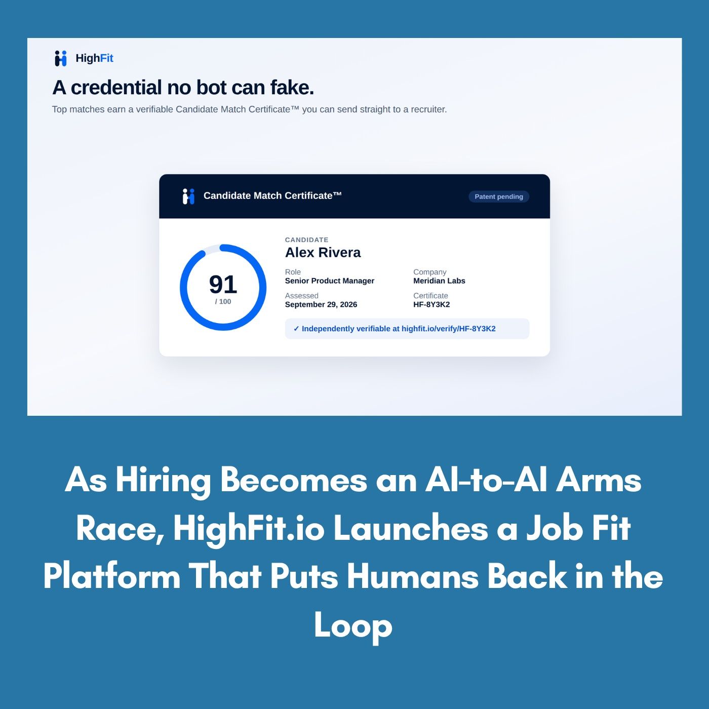 As Hiring Becomes an AI-to-AI Arms Race, HighFit.io Launches a Job Fit Platform That Puts Humans Back in the Loop episode artwork