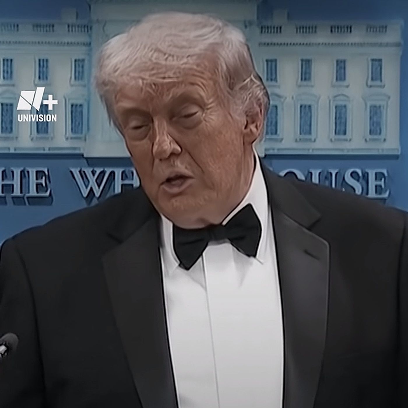 President Donald Trump said he mistook the sound of the gunshot for a tray falling
