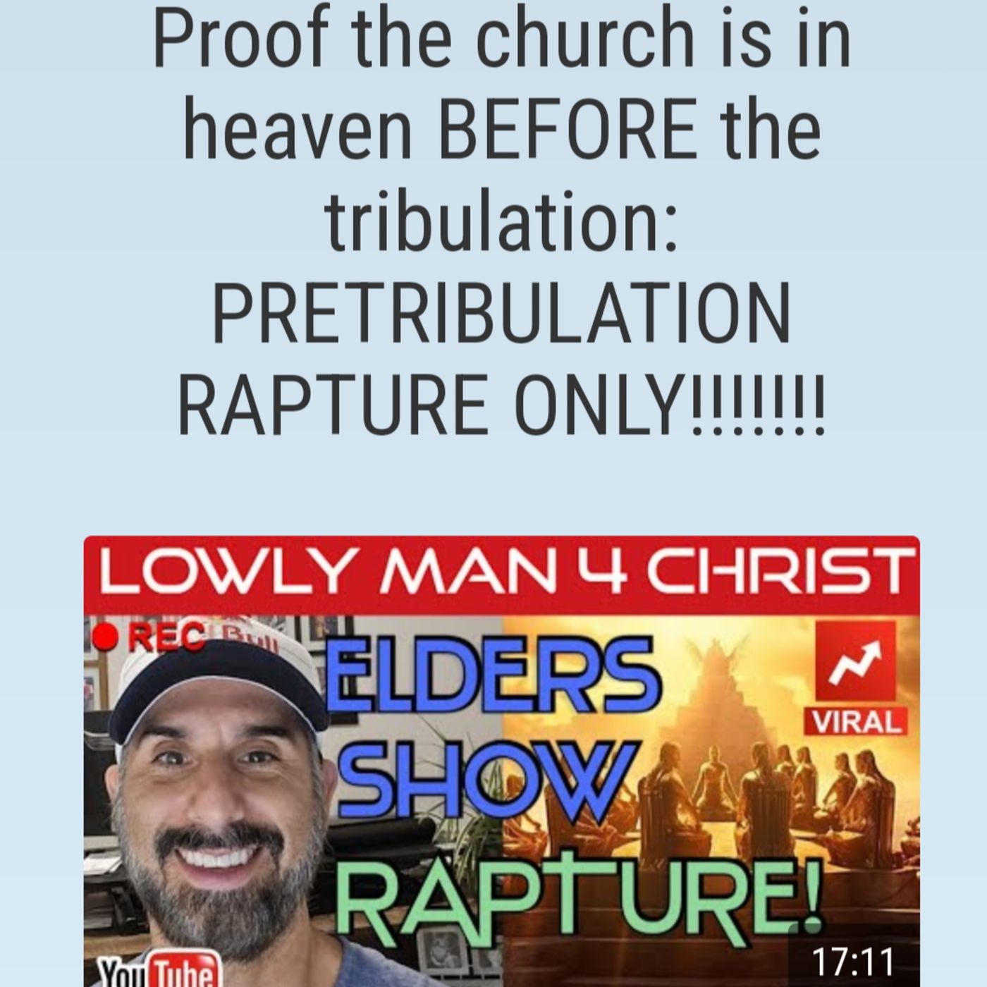 Proof the church is in heaven BEFORE the tribulation: PRETRIBULATION RAPTURE ONLY!!!!!!! episode artwork