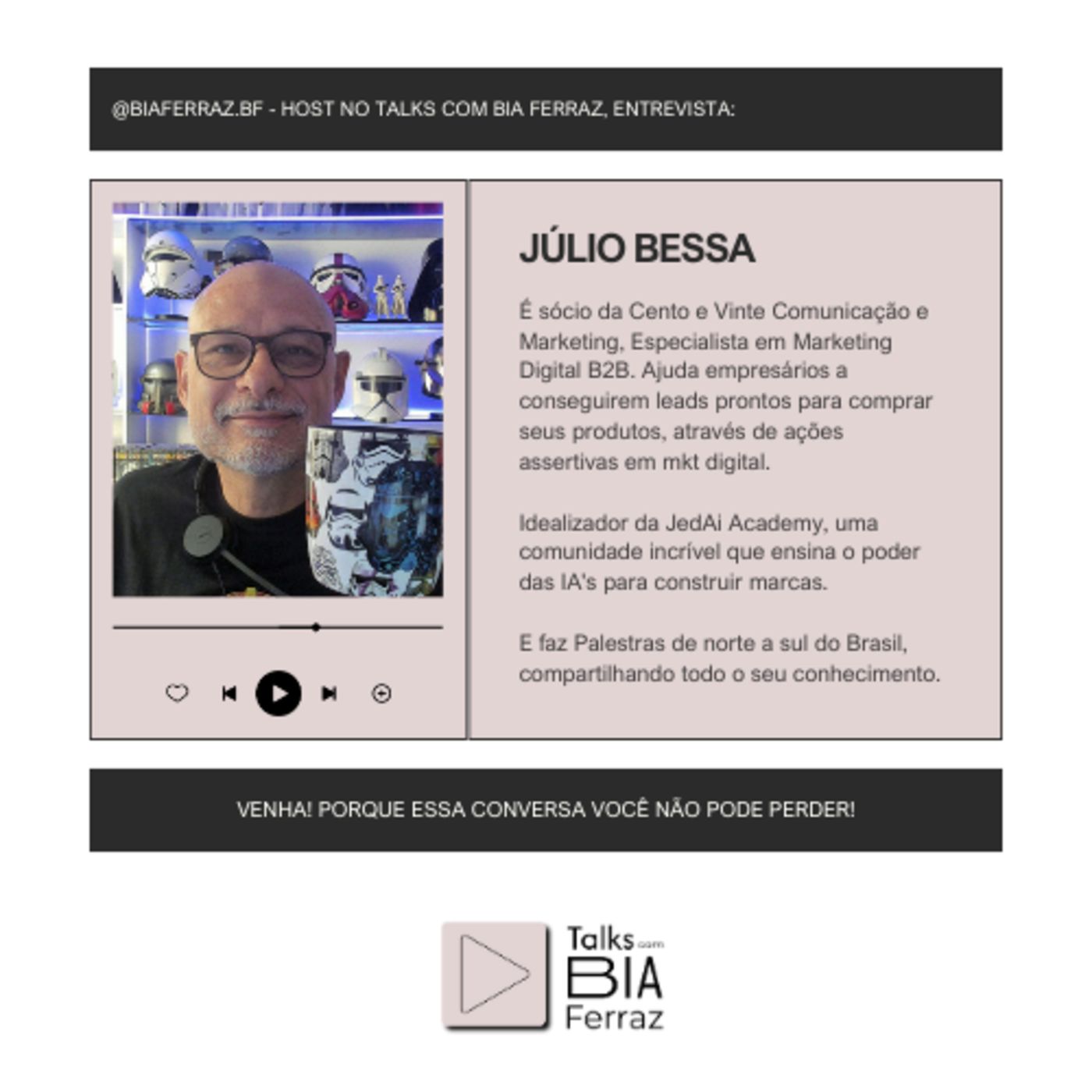 Uma conversa com Júlio Bessa, Sócio Agência 120 Marketing, Fundador JedAI academy Especialista mkt B2B e IA , Palestrante episode artwork