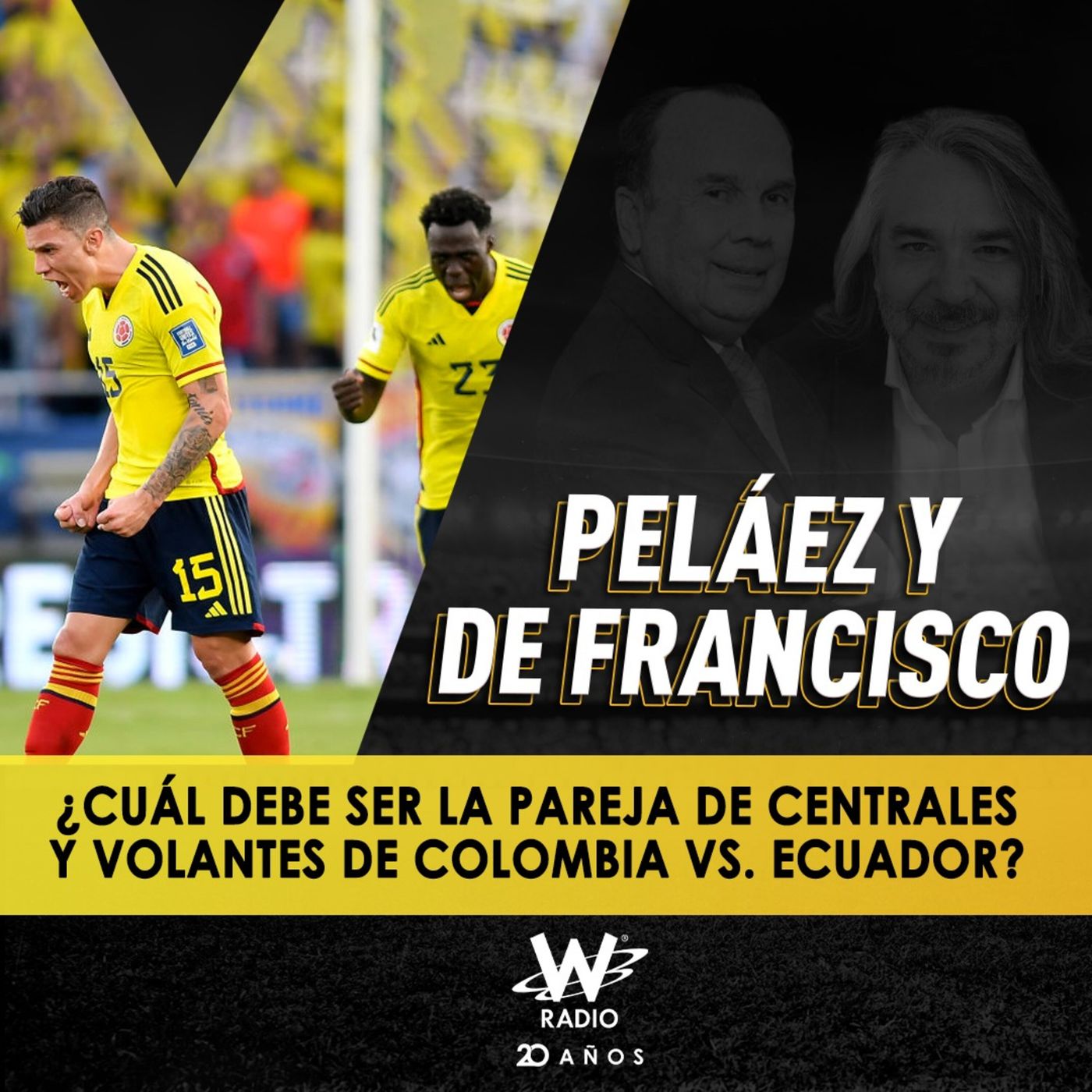 ¿Cuál debe ser la pareja de centrales y volantes de Colombia vs. Ecuador?