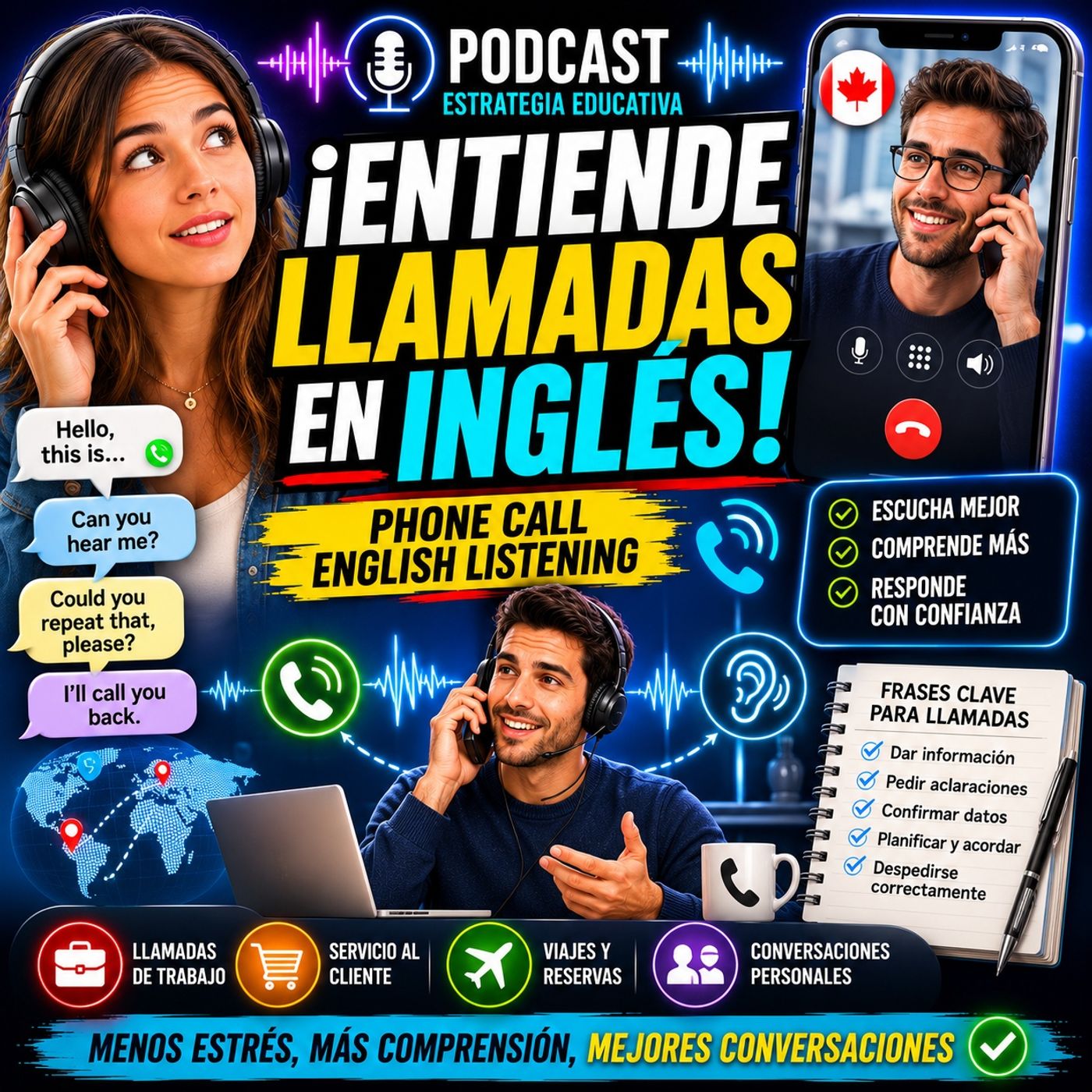 Cómo Entender Inglés en Llamadas Telefónicas | Phone Call English Listening