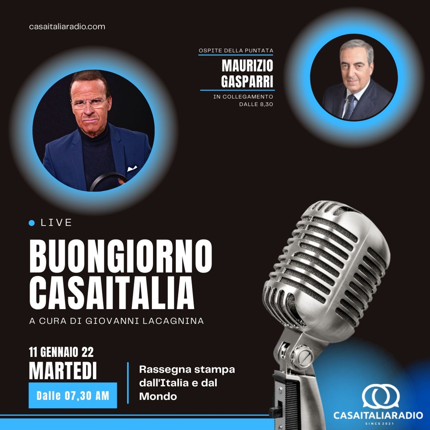 Intervista con il Senatore Maurizio Gasparri -  BUONGIORNO CASA ITALIA (11.01.2022) episode artwork
