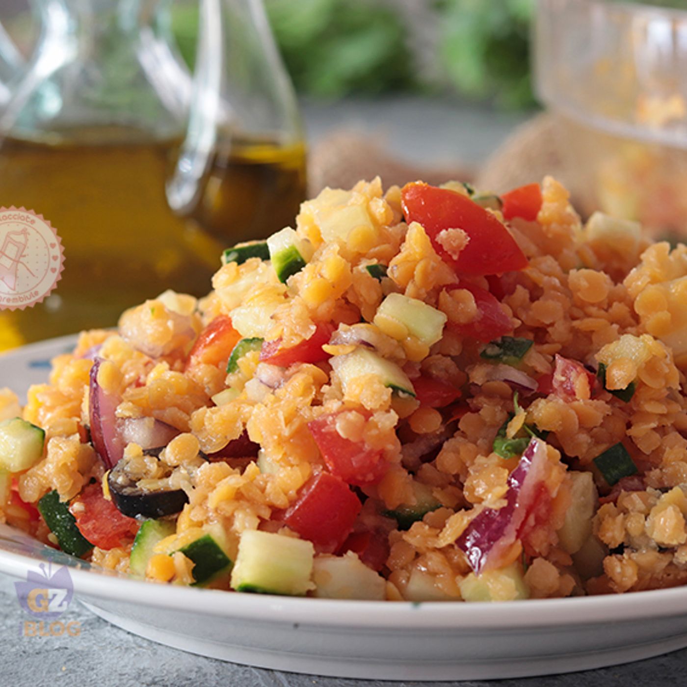 Insalata di lenticchie rosse