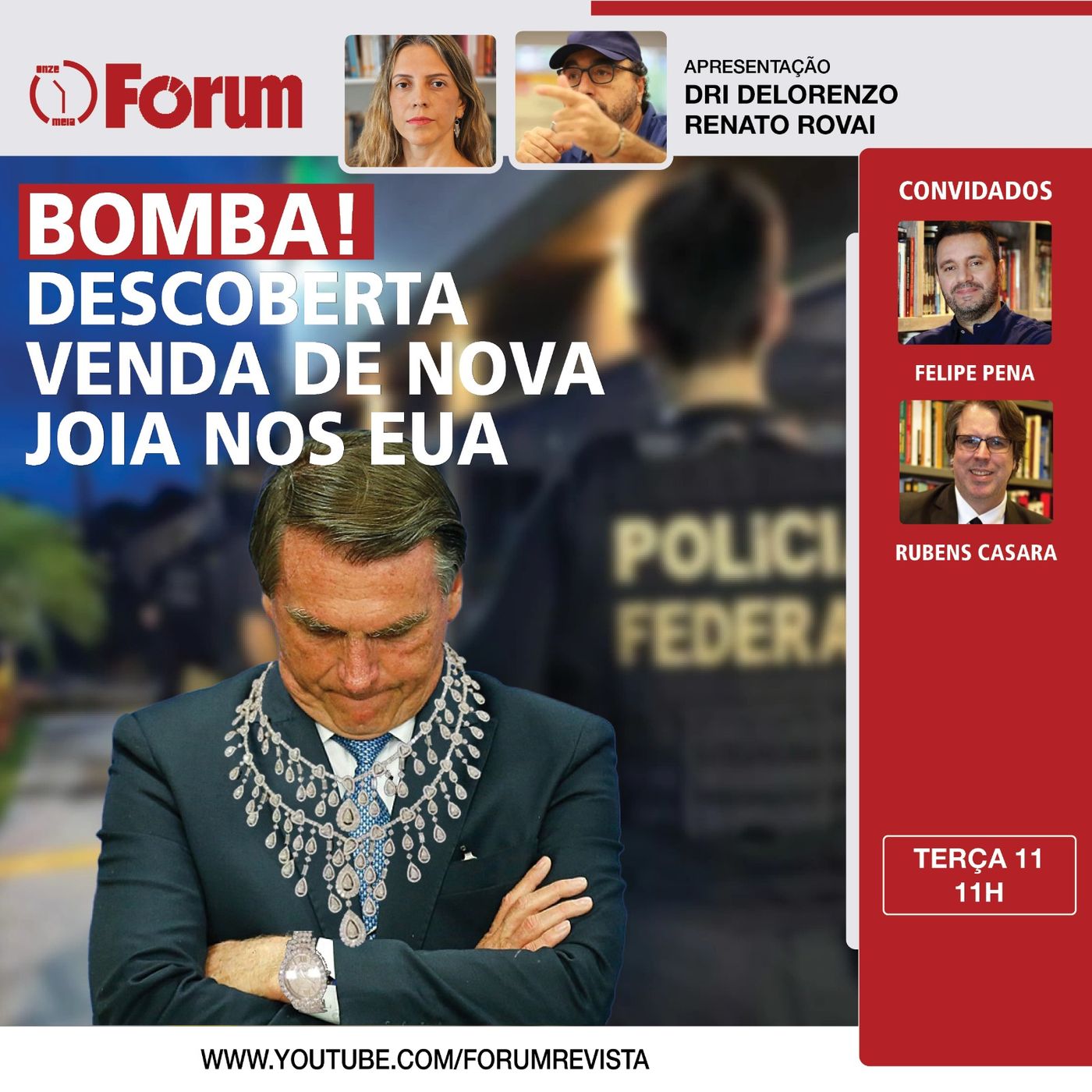 PF encontra nova venda de joia por Bolsonaro nos EUA | Moro acusado de peculato | 11.06.24 episode artwork