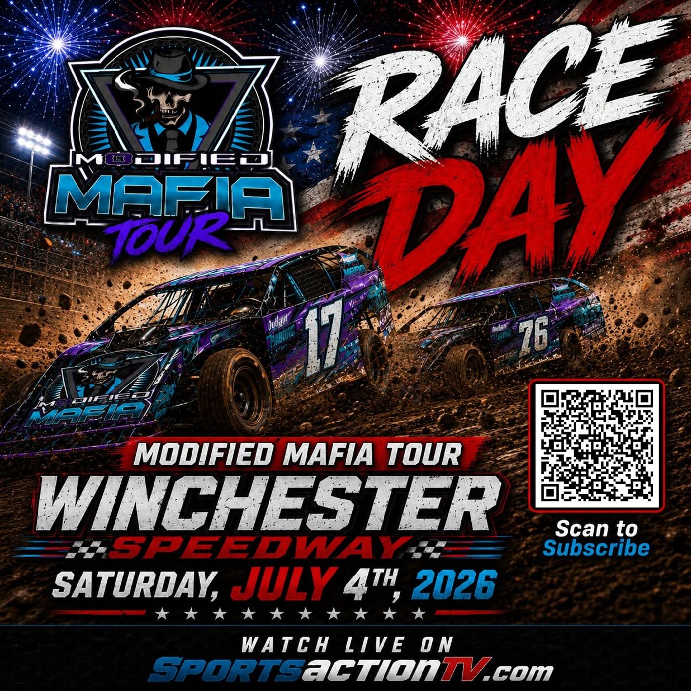 DIRTcar Modified Mafia Tour July 4th Stars & Stripes $4K from Winchester, VA Speedway episode artwork