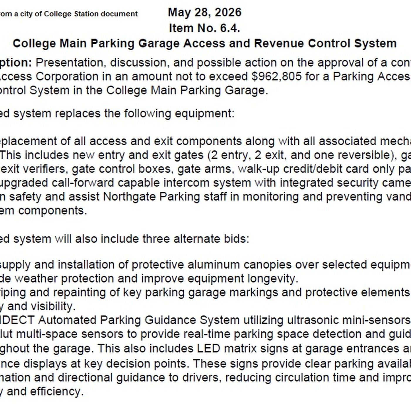 College Station city council approves almost $1 million in new equipment for the city's Northgate parking garage episode artwork