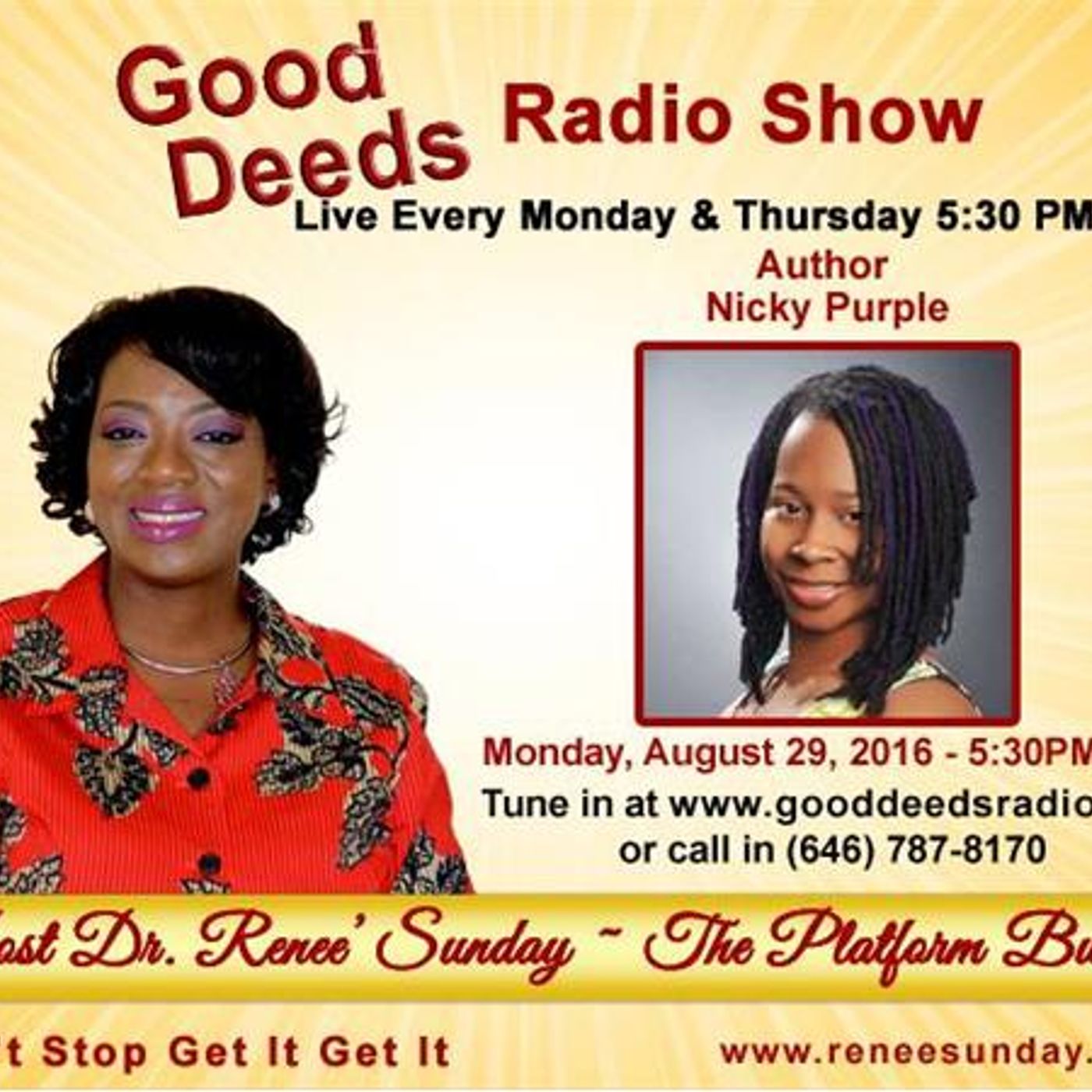Dr. Renee Sunday\'s show