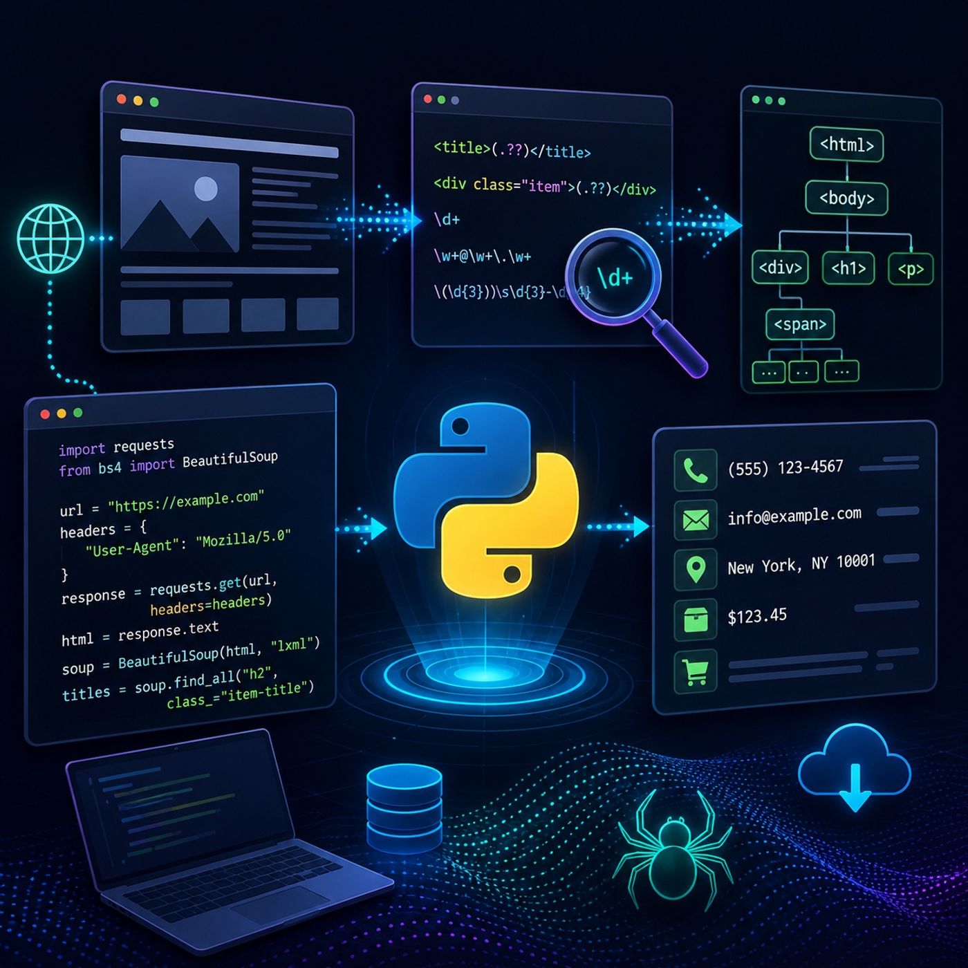Course 40 - Web Scraping with Python | Episode 17: Mastering Requests, Regex, and Beautiful Soup