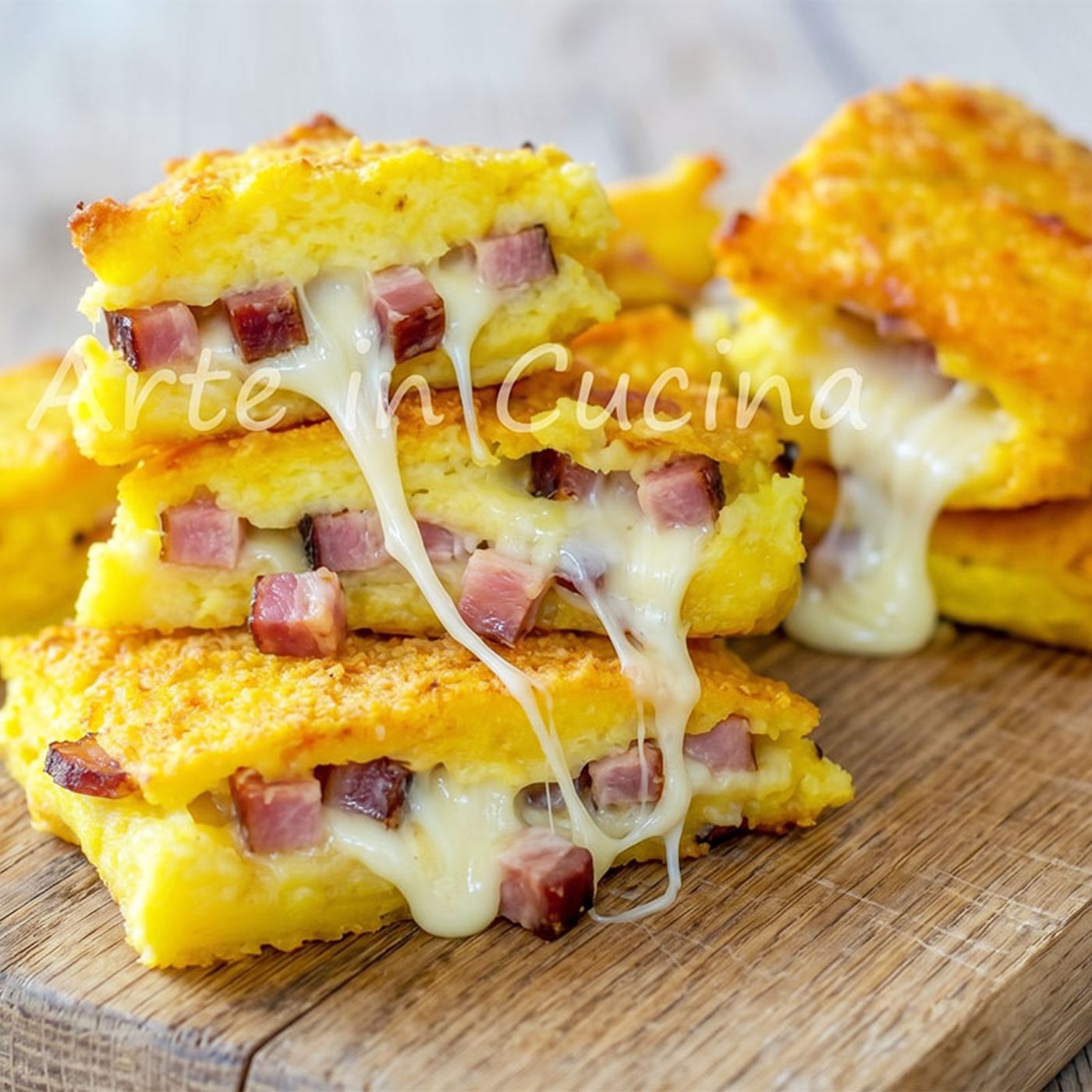 Tortino di patate speck e provola al forno