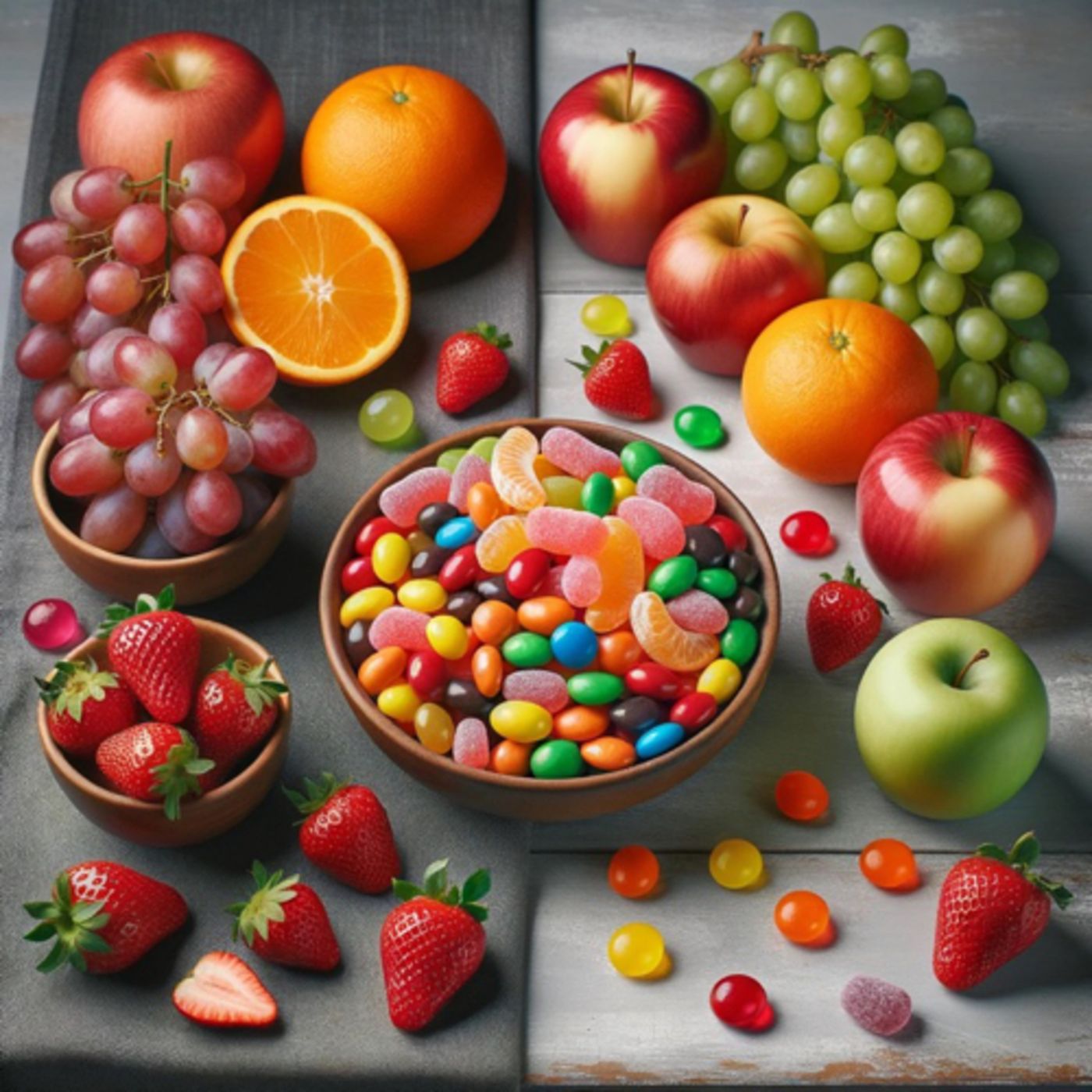 Fruit or Fruit candy /Good or Sweet part A