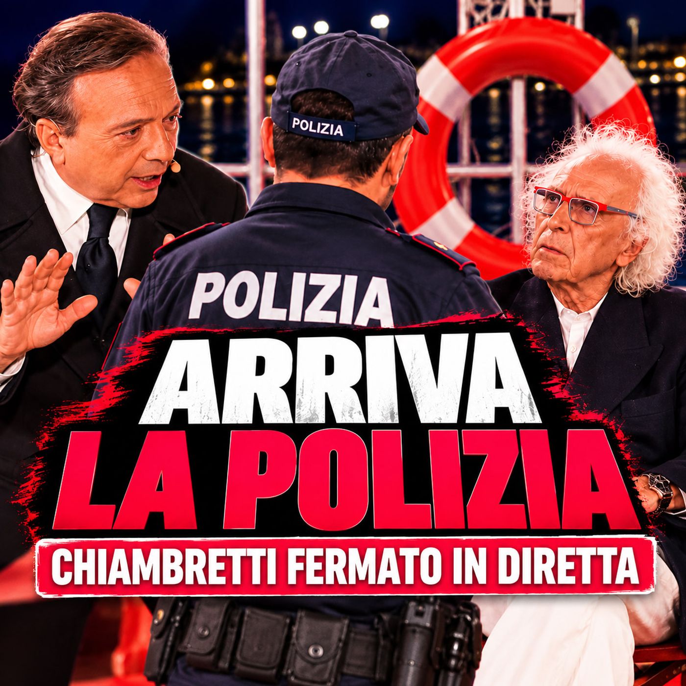Chiambretti e Mughini fermati dalla polizia in diretta: cosa è successo sul Tevere episode artwork