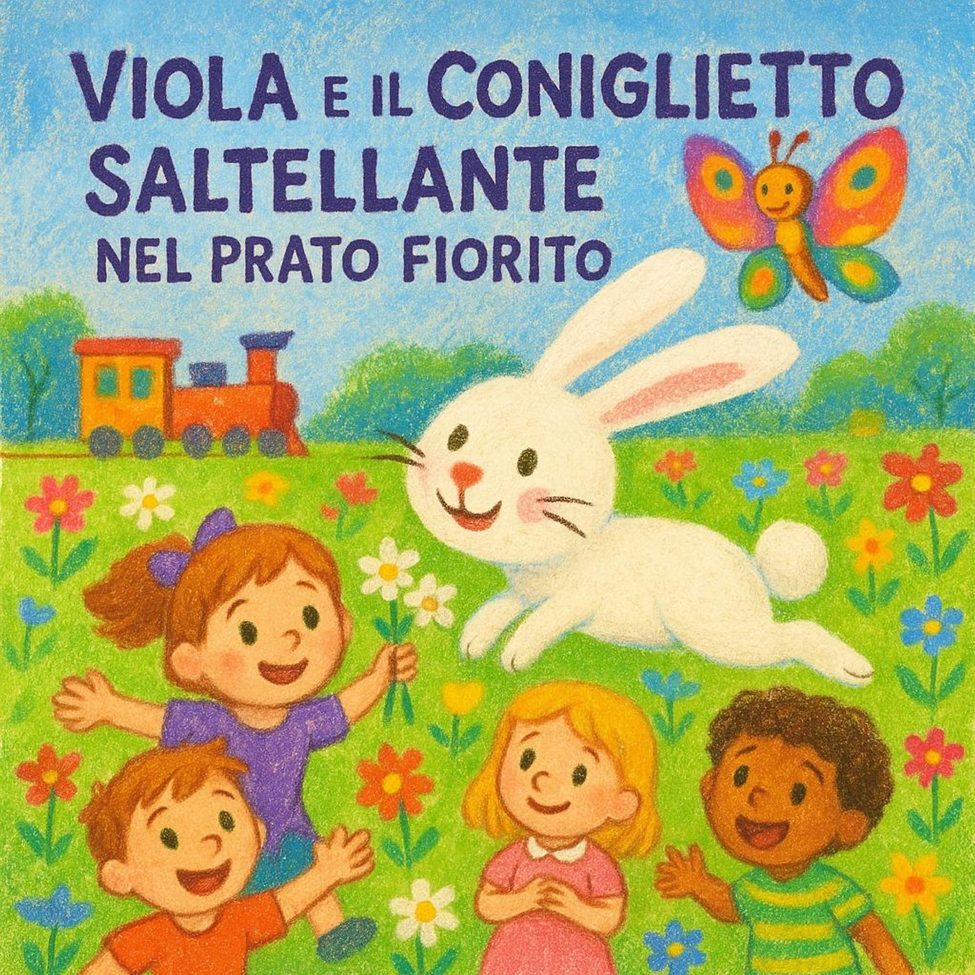 Viola e il Coniglietto Saltellante nel Prato Fiorito